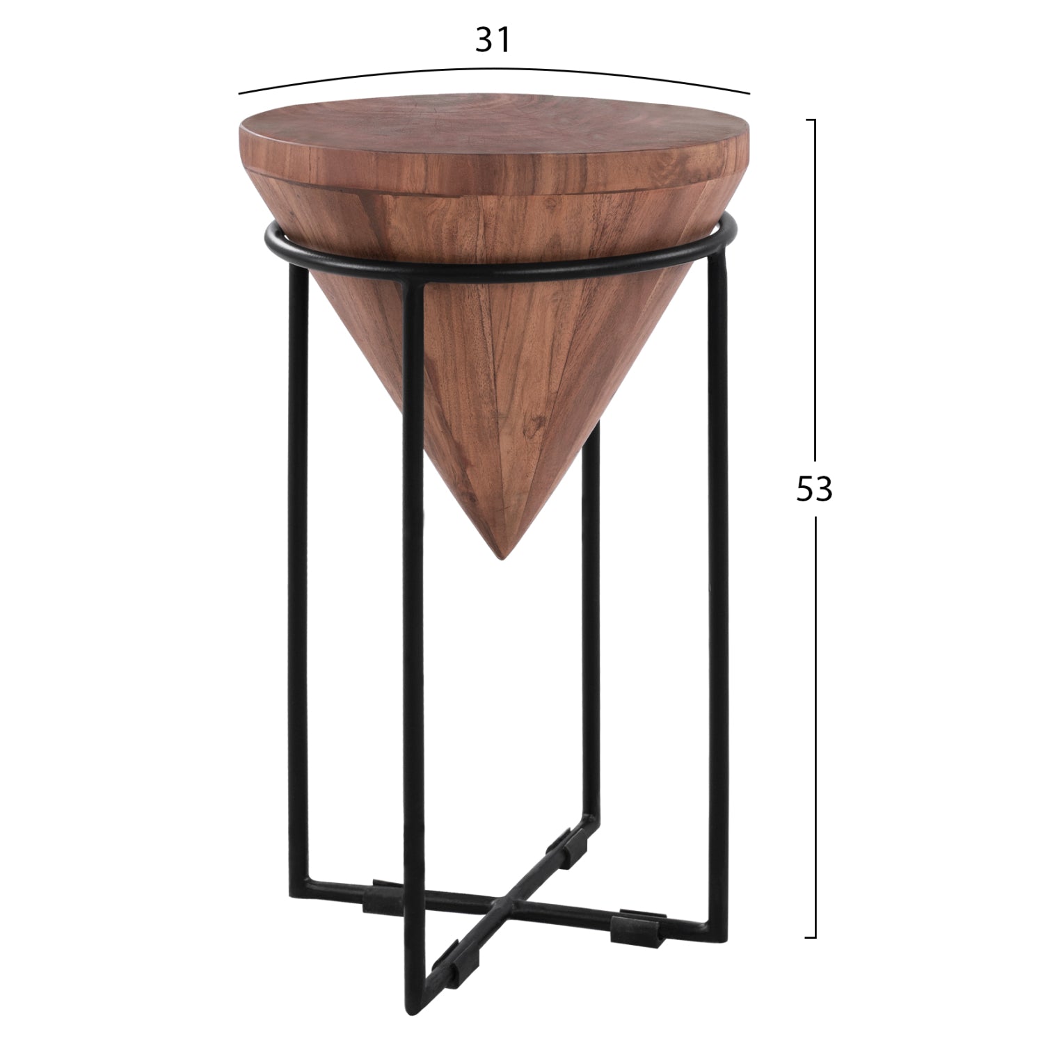 Модерна Интериорна маса Алия- Φ31x53,5 см