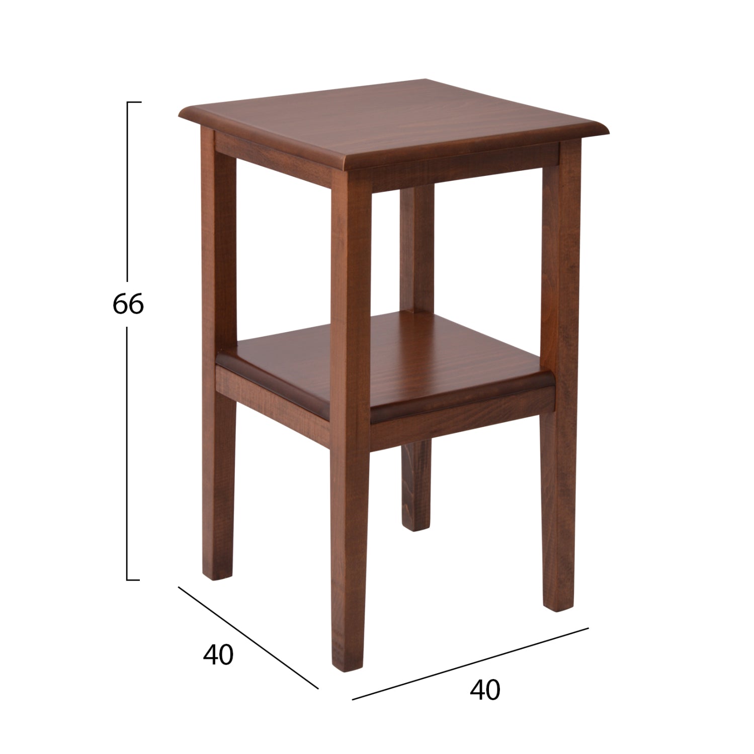 Странична маса 40x40см орех за ресторантски маси