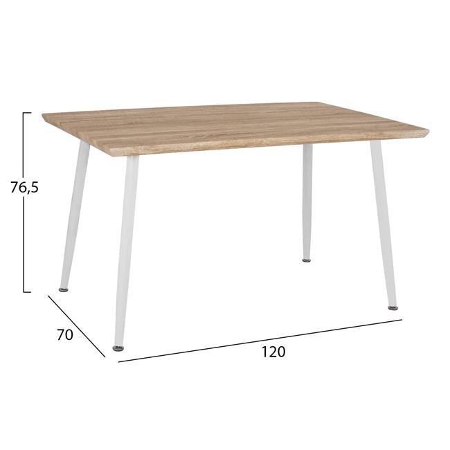 Комплект за хранене 5 бр. столове и маса 120x70x76.5 см/КГ1034902