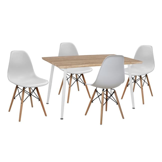 Комплект за хранене 5 бр. КГ1034902 маса и столове twist 120x70x76.5 см