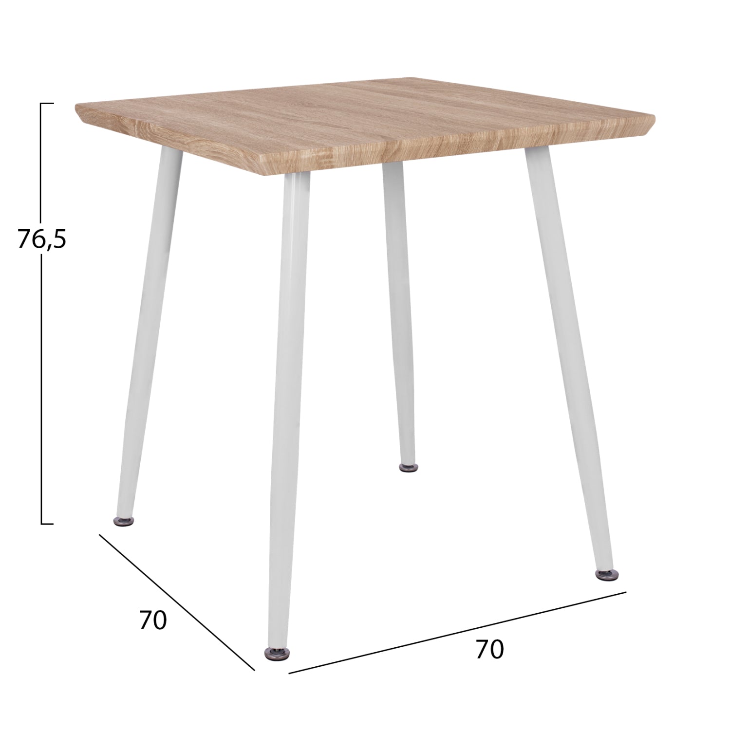 Маса трапезна Палома цвят сонама-бял цвят 70Х70Х76.5см