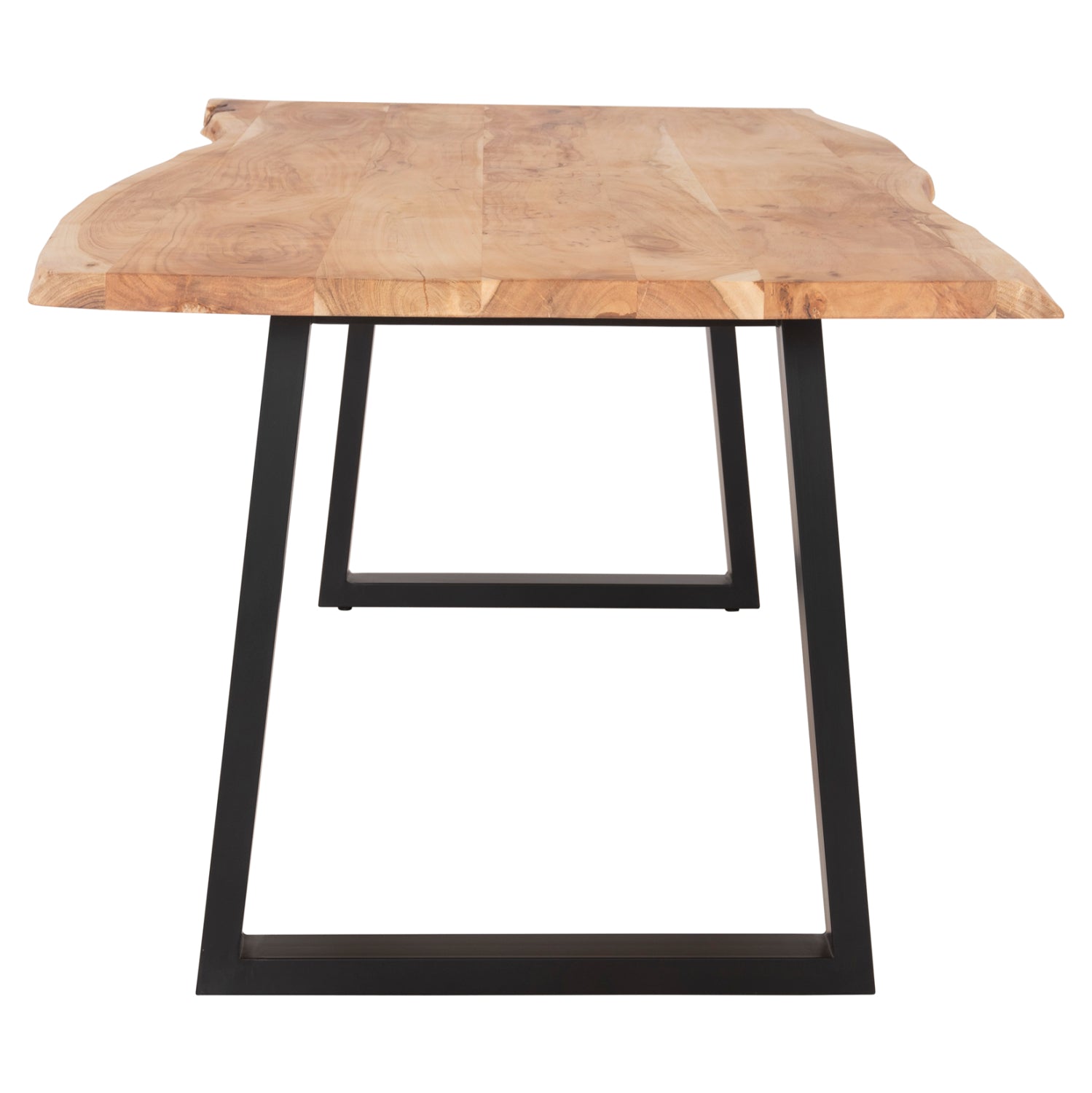 Трапезна маса Монтана естествен-черен цвят 200x93x74см