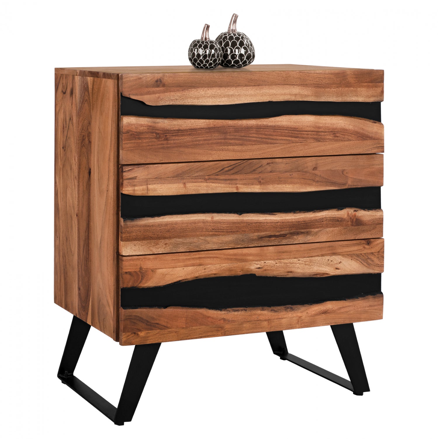 Скрин с чекмеджета ALICIA , масивна акациева дървесина, 80x38x86см