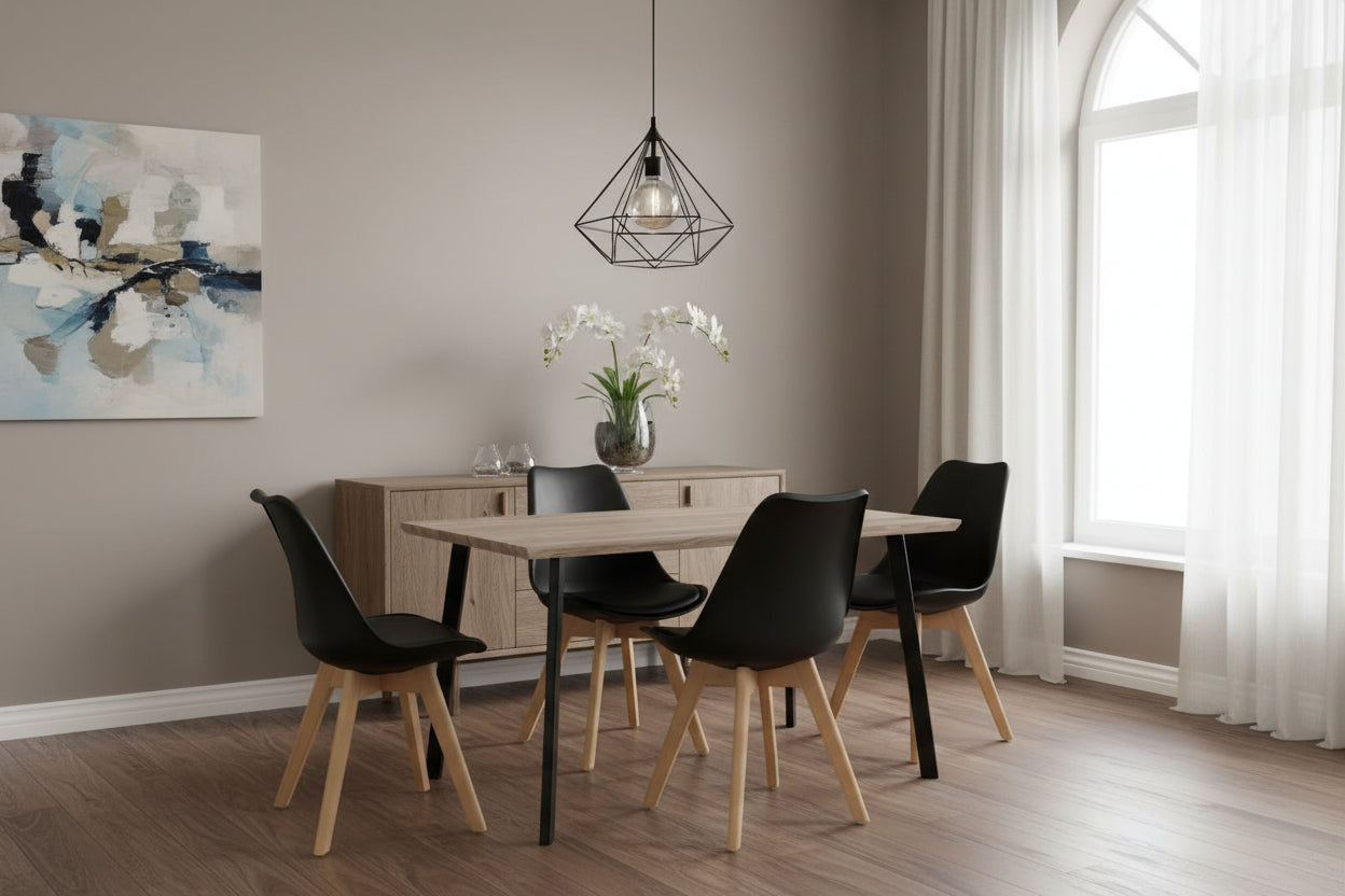 Трапезарен комплект VERONA 5бр. КГ10347 маса 140x80x76 см & 4 стола