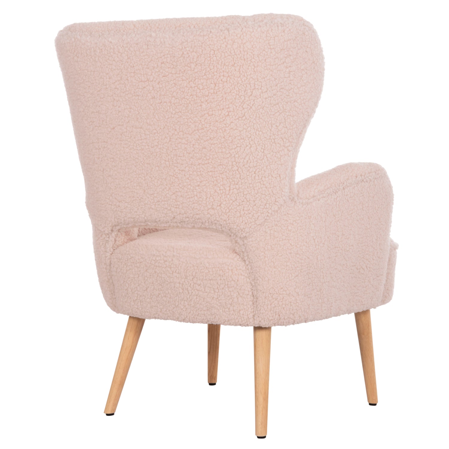 Кресло Майли букле цвят екрю 66X75X93