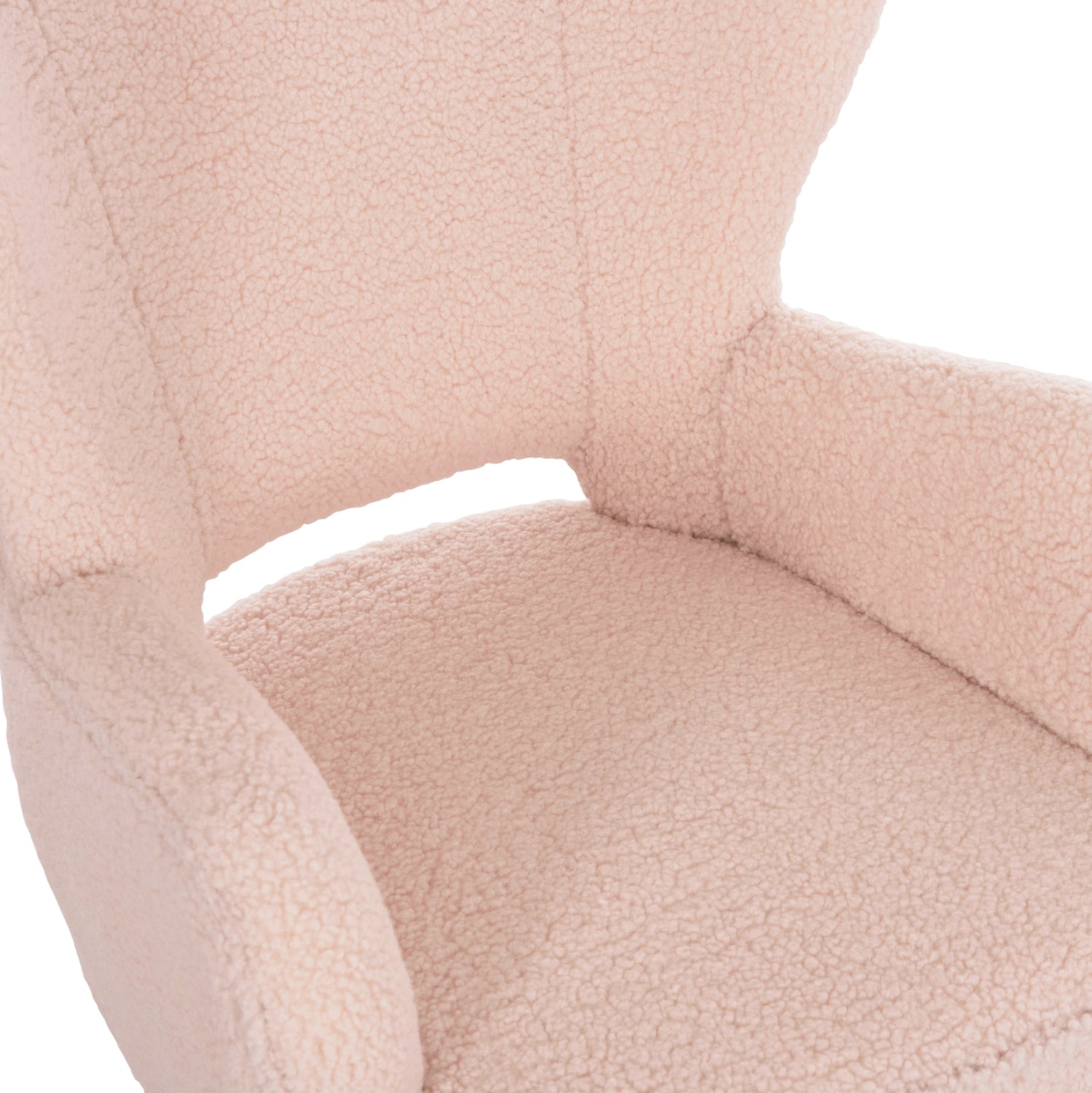 Кресло Майли букле цвят екрю 66X75X93