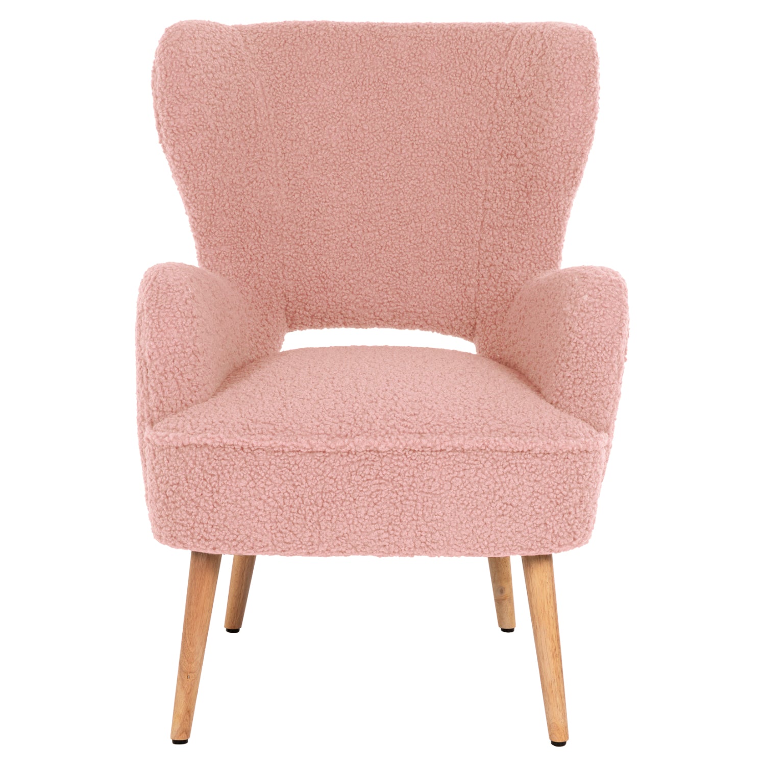 Кресло Майли букле розов цвят  66X75X93