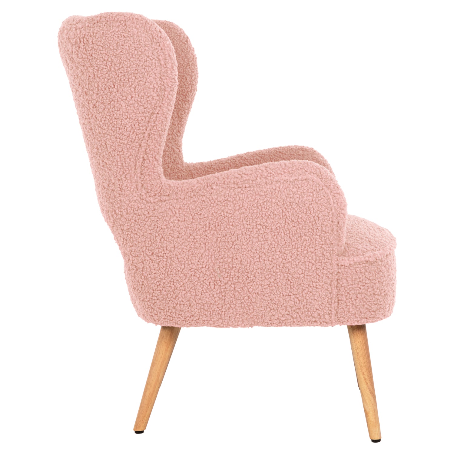 Кресло Майли букле розов цвят  66X75X93