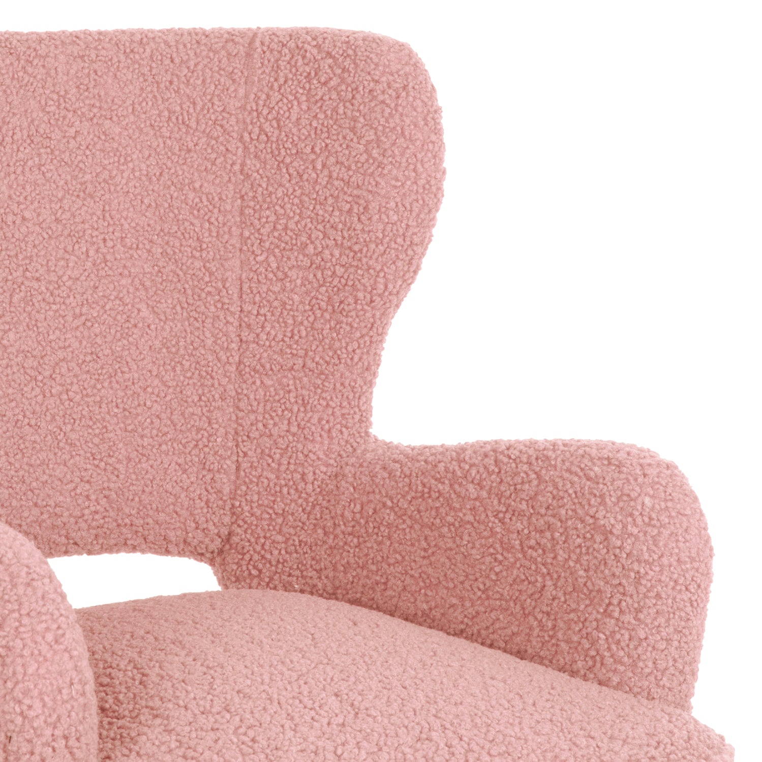 Кресло Майли букле розов цвят  66X75X93