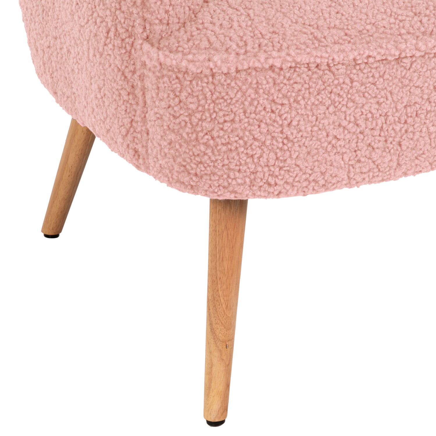 Кресло Майли букле розов цвят  66X75X93