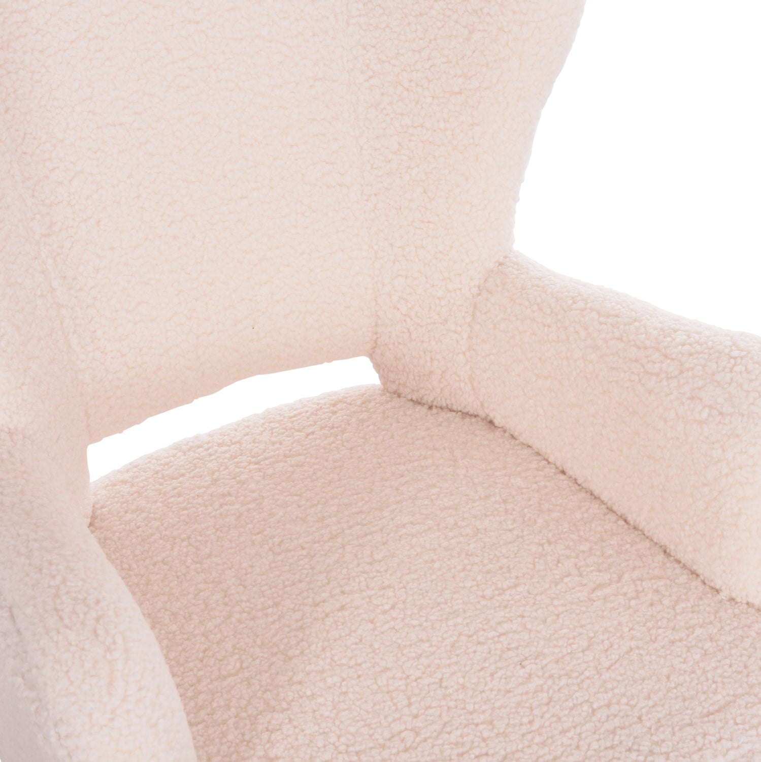 Кресло Майли букле бял цвят  66X75X93