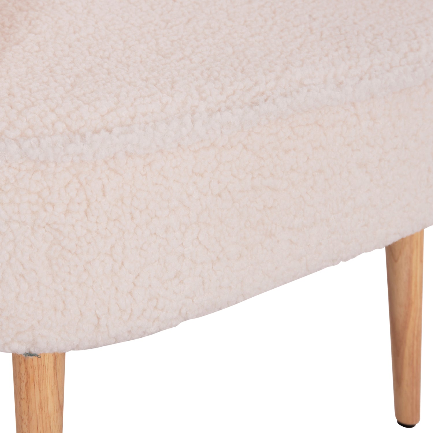 Кресло Майли букле бял цвят  66X75X93