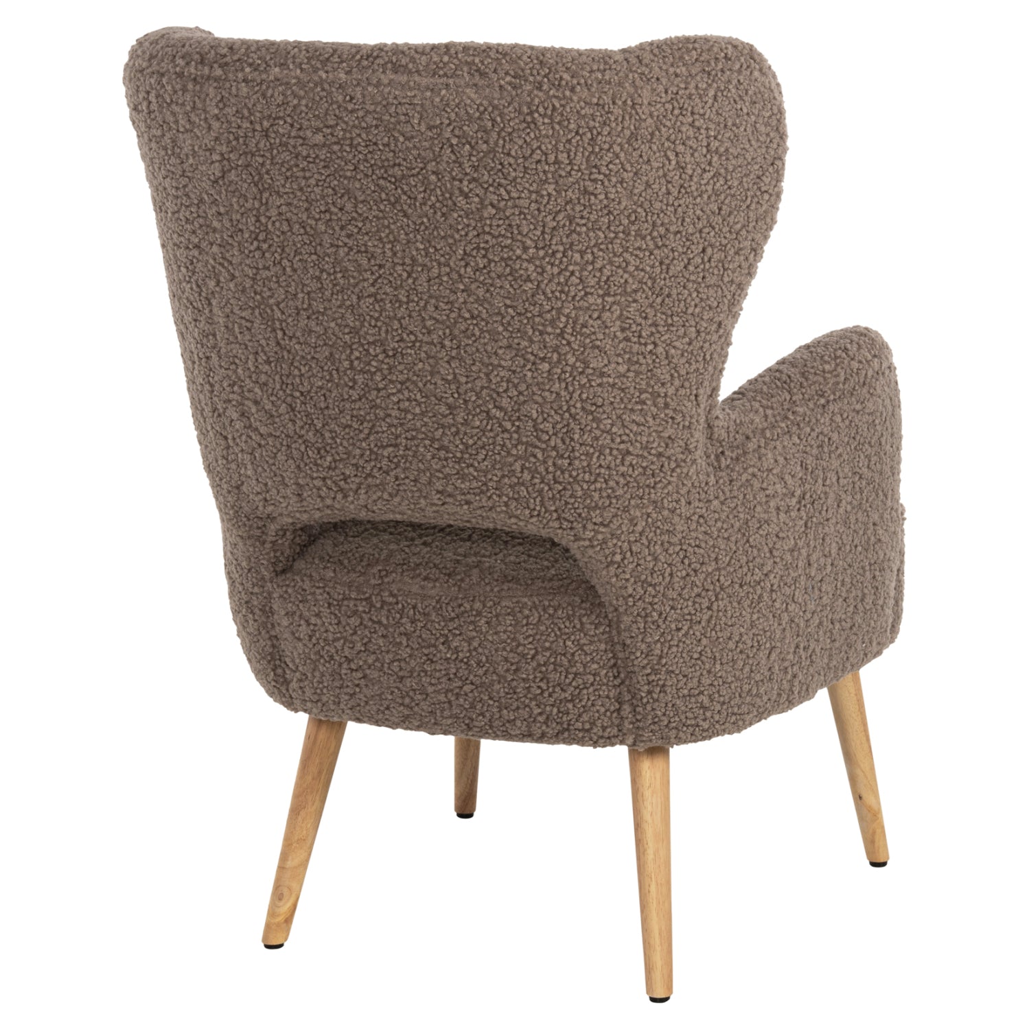 Кресло Майли букле кафяв цвят 66X75X93