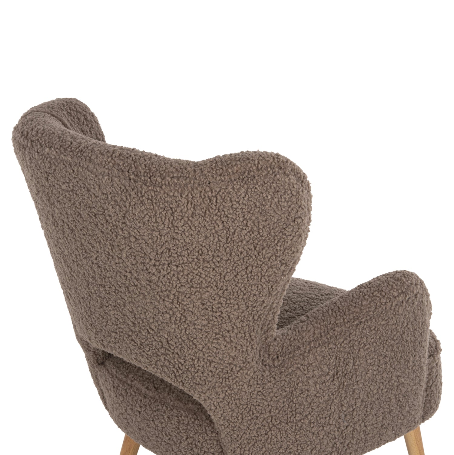 Кресло Майли букле кафяв цвят 66X75X93