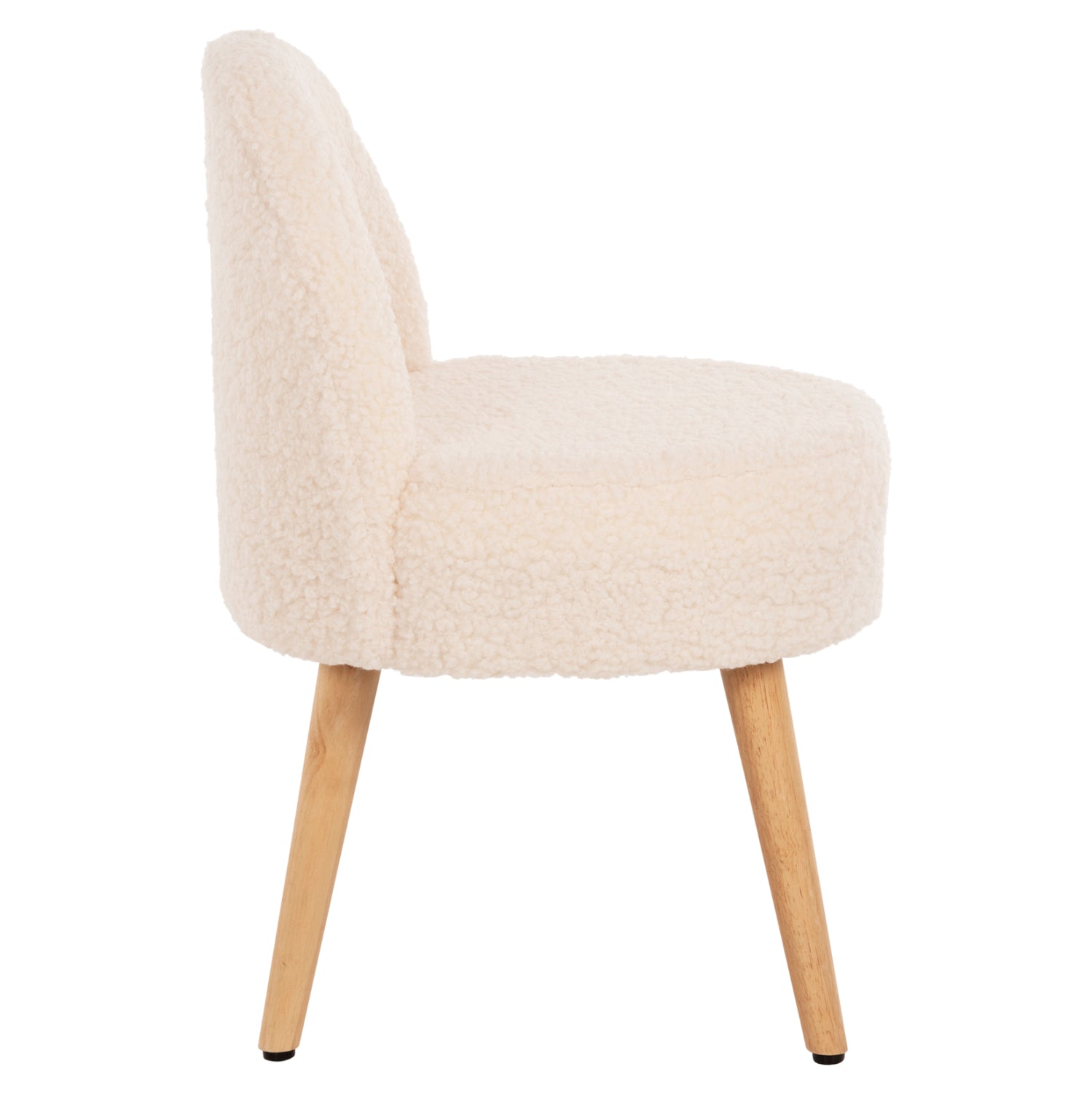 Стол-табуретка Ясмин букле цвят екрю  47x46x64,5