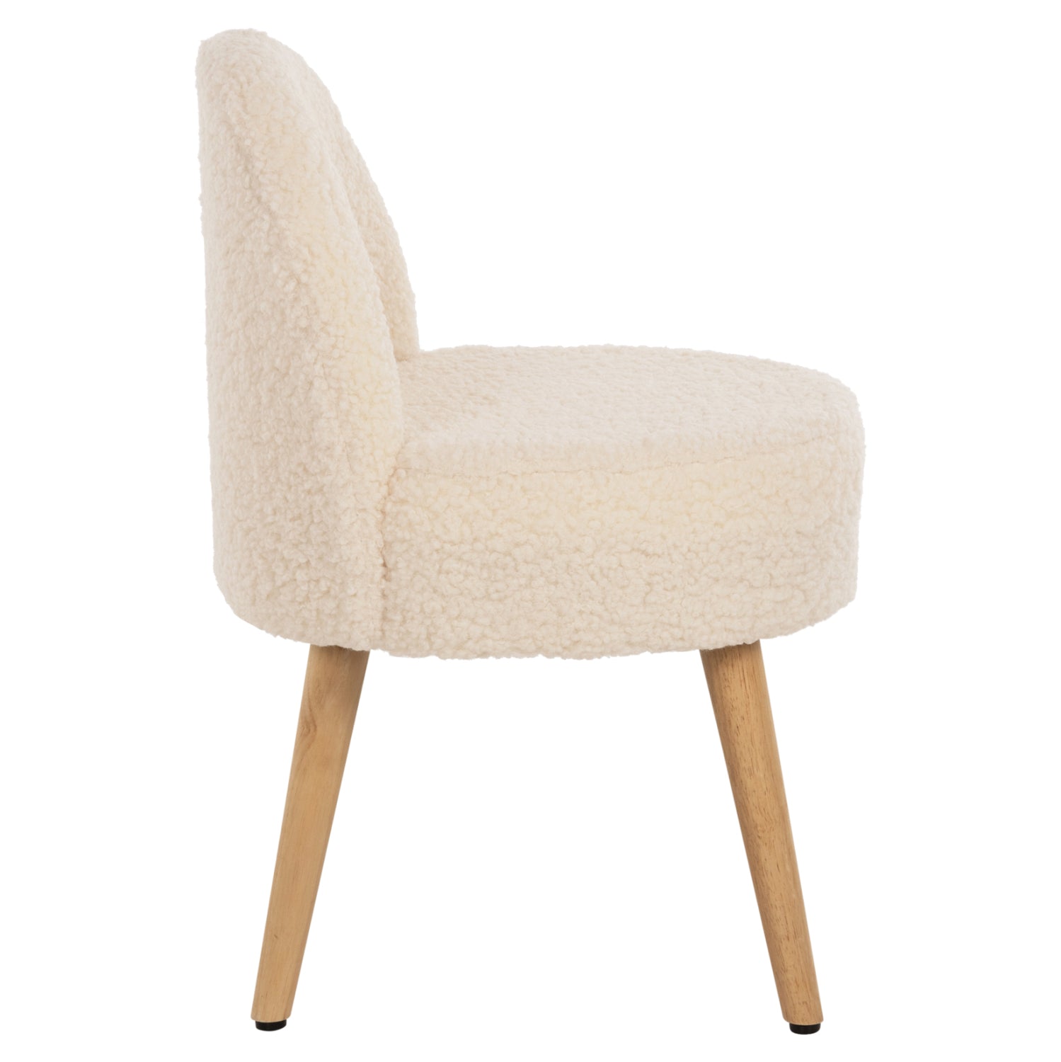 Стол-табуретка Ясмин букле бял цвят  47x46x64,5