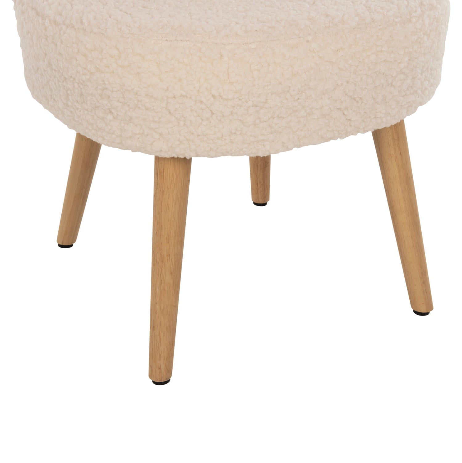 Стол-табуретка Ясмин букле бял цвят  47x46x64,5