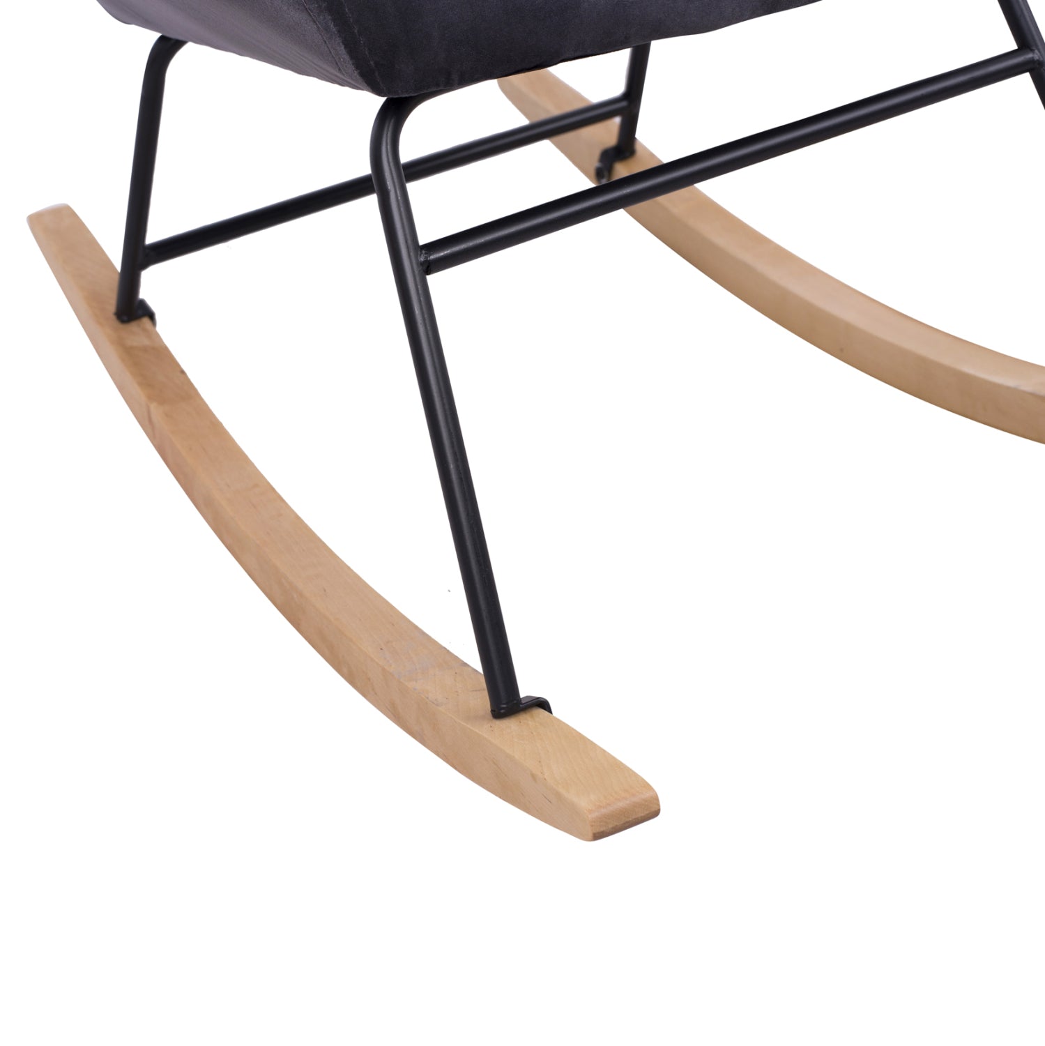 Кресло-люлка Паулина кадифе сив цвят 76X86X76