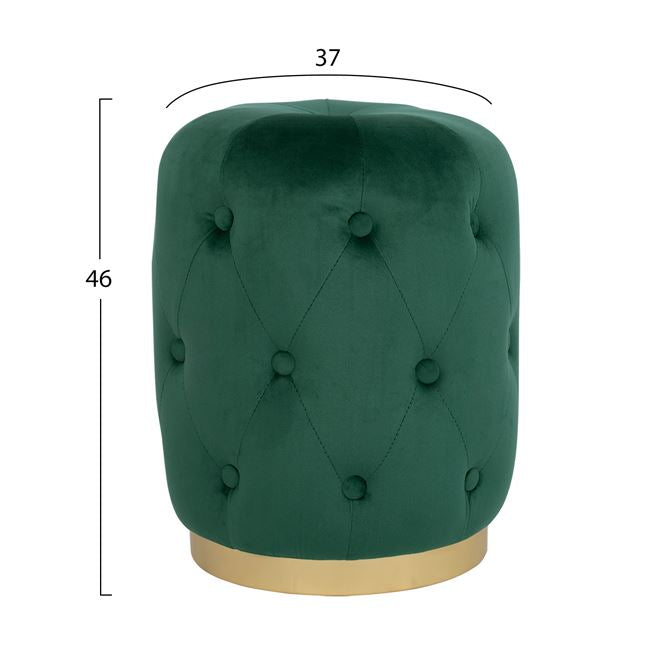 Табуретка TORRIE  зелен цвят Φ37x46