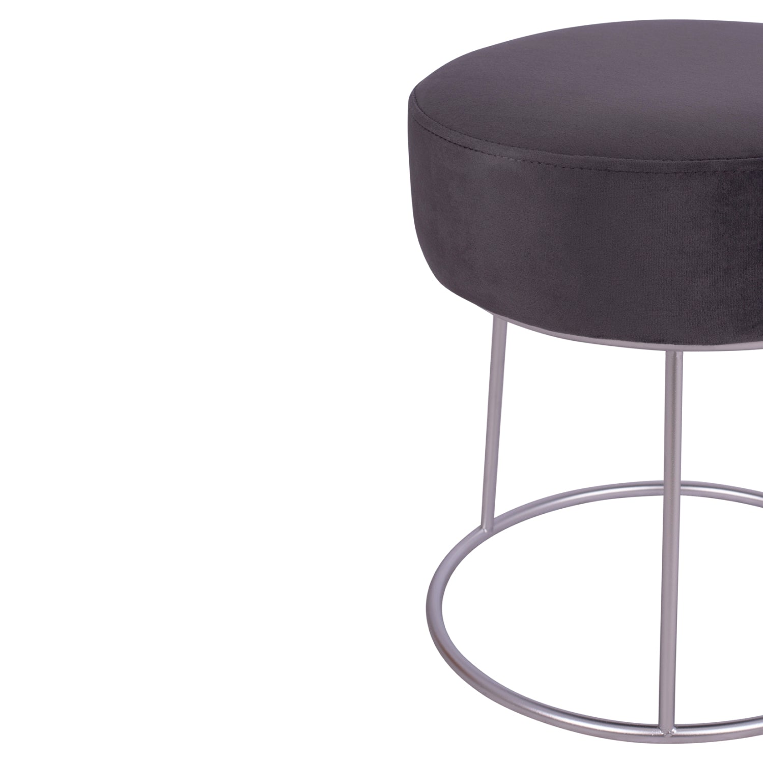 Табуретка Карло сив цвят Φ35x41