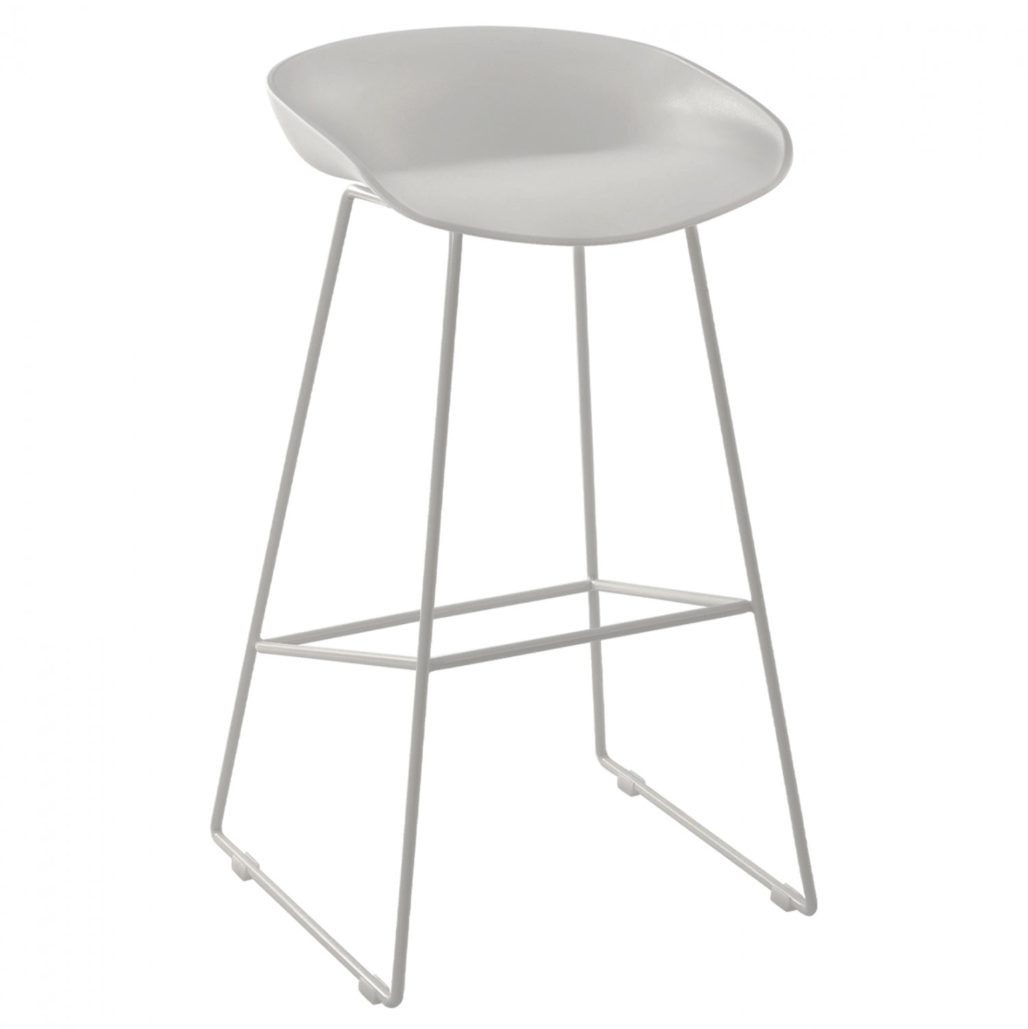 Бар стол Рената бял цвят  47x47x83