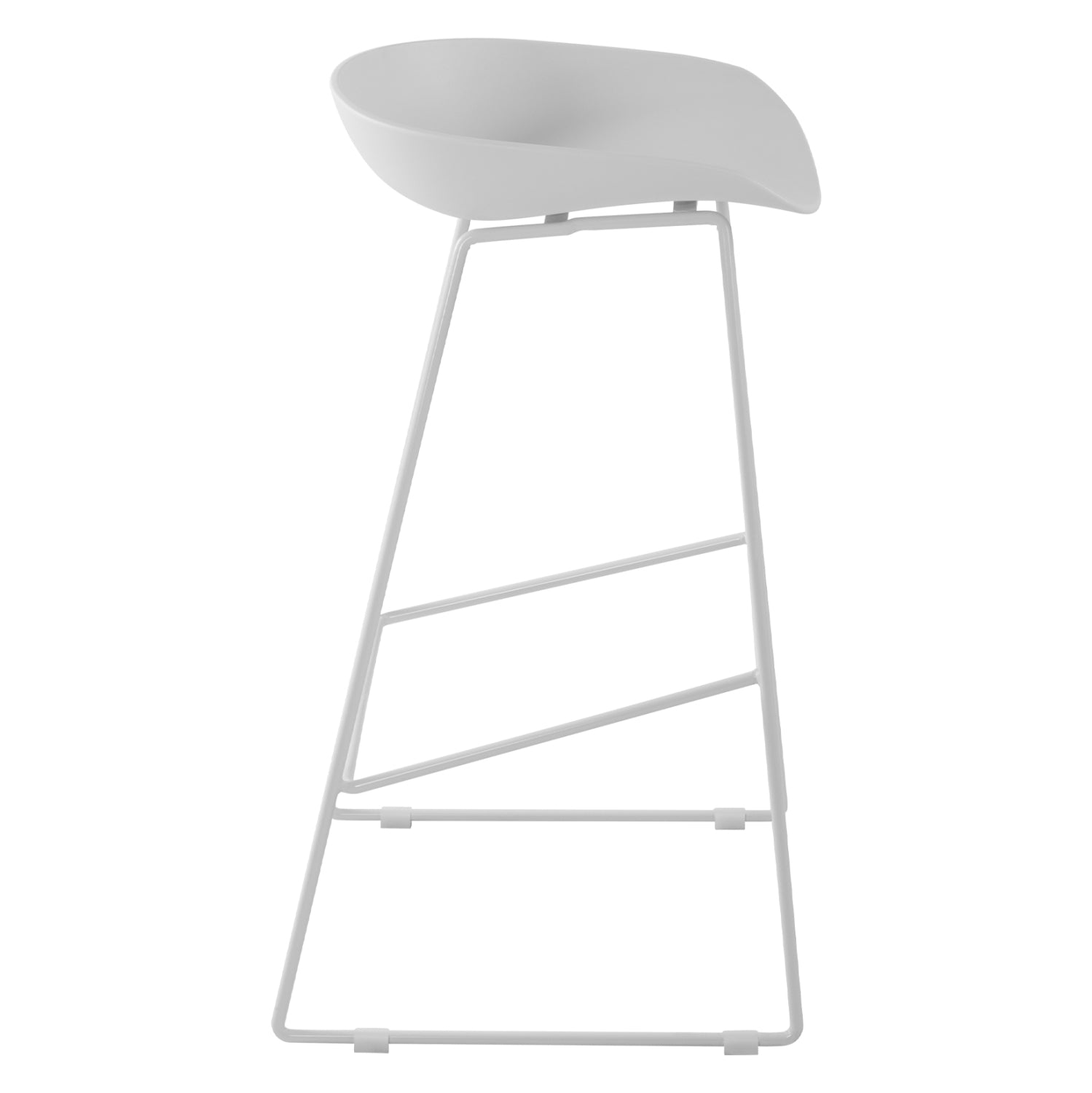 Бар стол Рената бял цвят  47x47x83