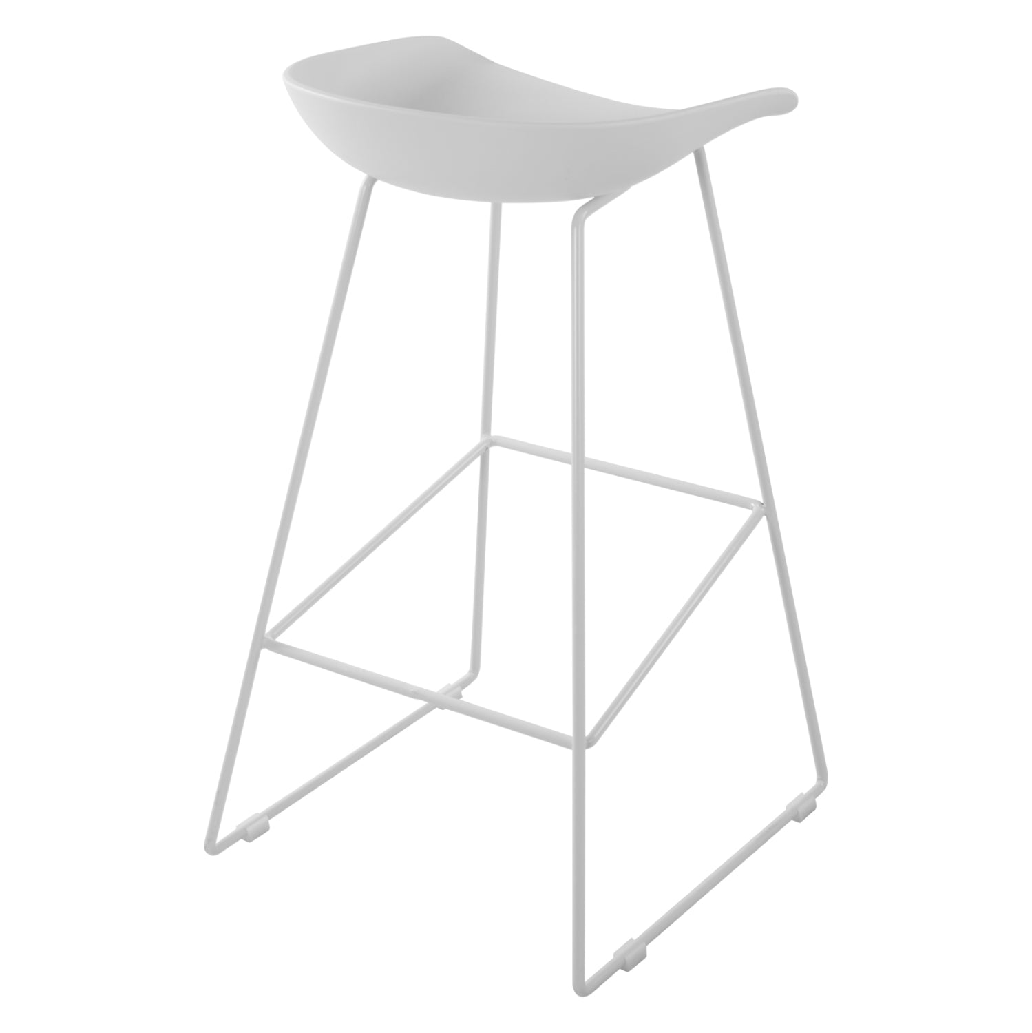 Бар стол Рената бял цвят  47x47x83