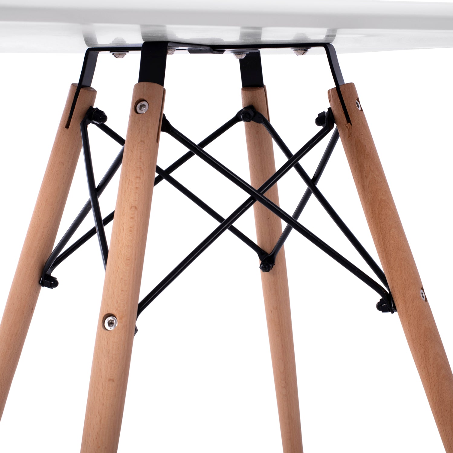 Детска маса  MINIMAL  60х60см -цвят бял-естествен