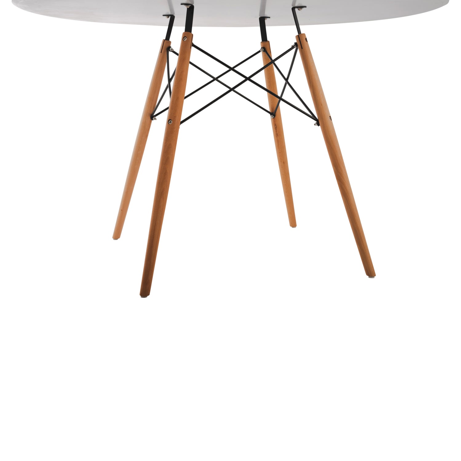 Трапезна маса Мишел  Φ120Χ74 см/бяла