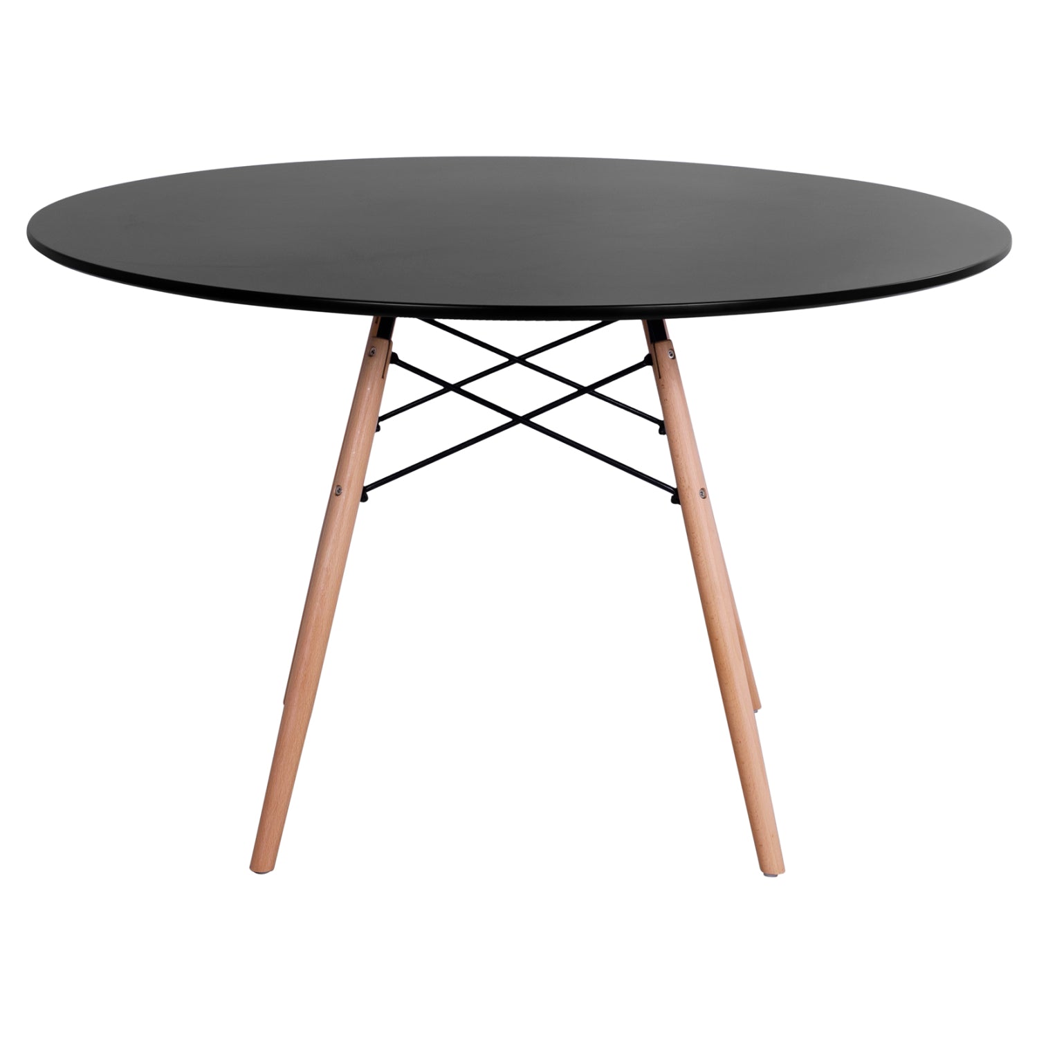 Трапезна маса Мишел  Φ120Χ74 см/черна