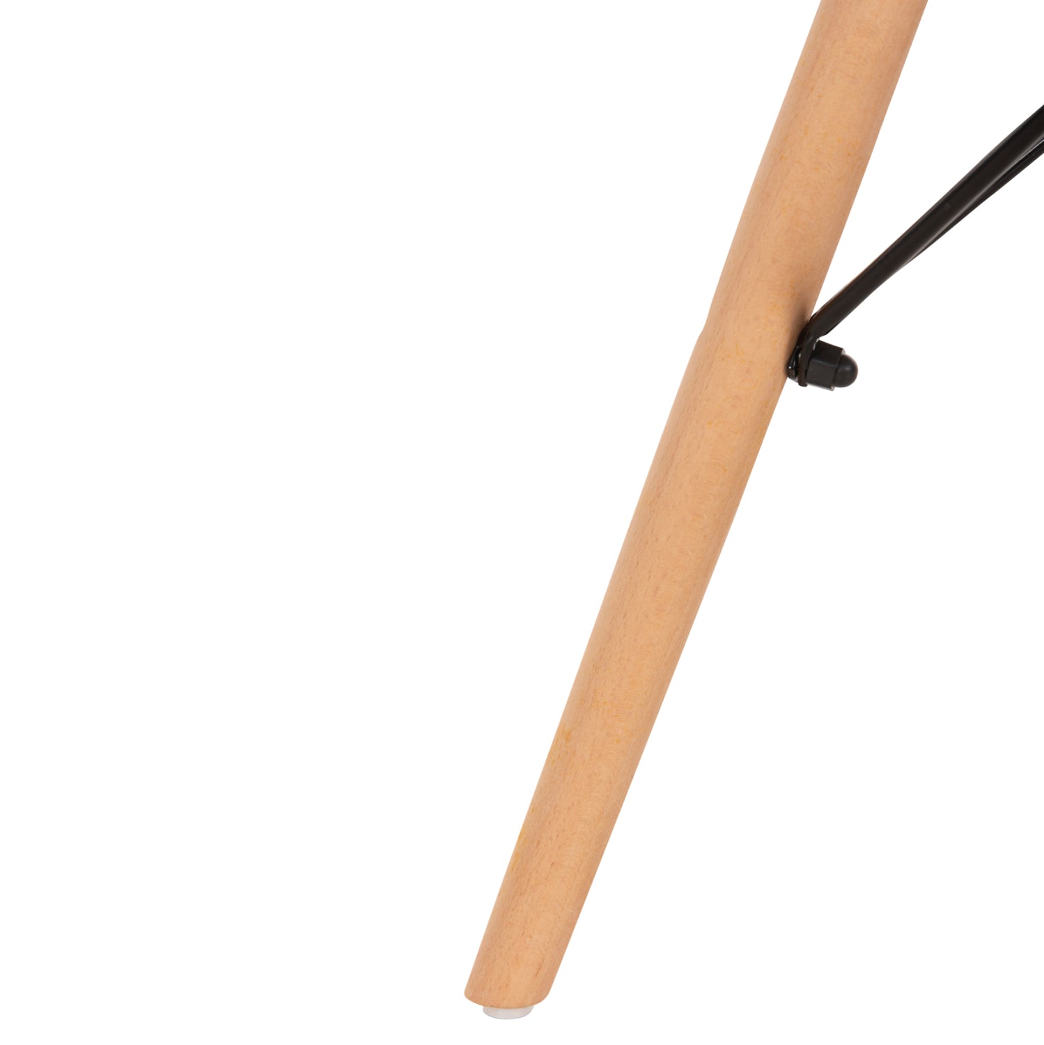 Трапезен  стол Иви с дървени крака и седалка от pp-капучино 46x50x82см