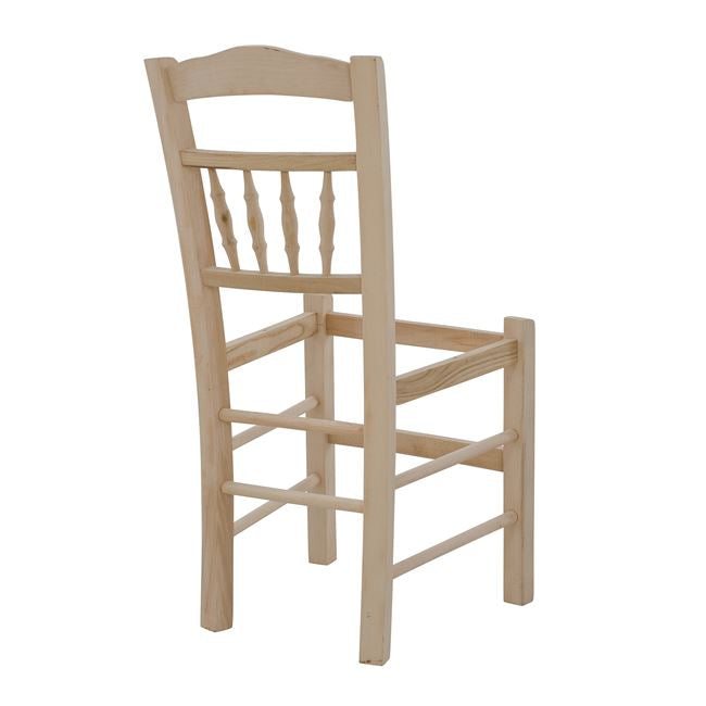 Традиционен стол, небоядисана рамка, 41.5x44.5x88.5см