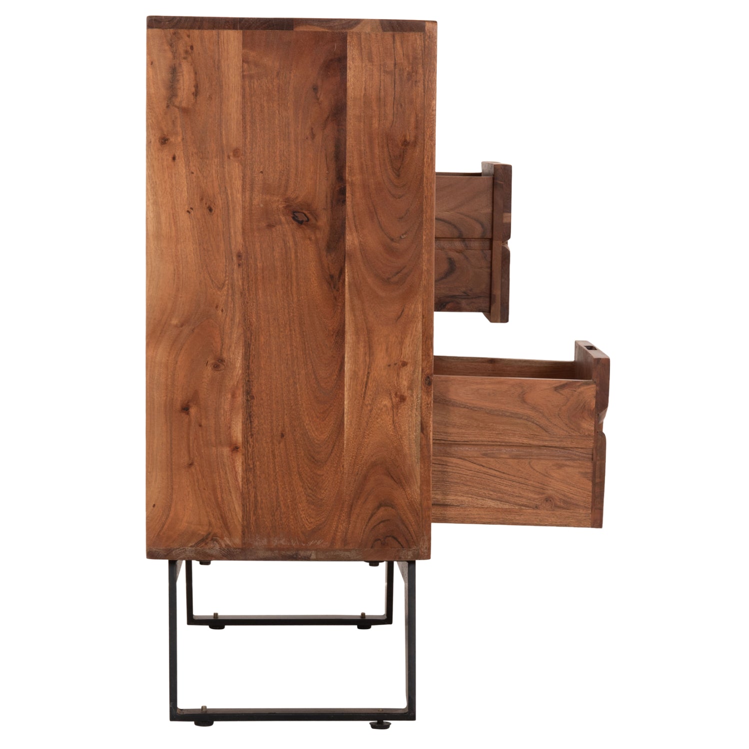 Скрин  FANSI с 3 чекмеджета, изработен от масивна акациева дървесина, 80x35.5x86.5 см