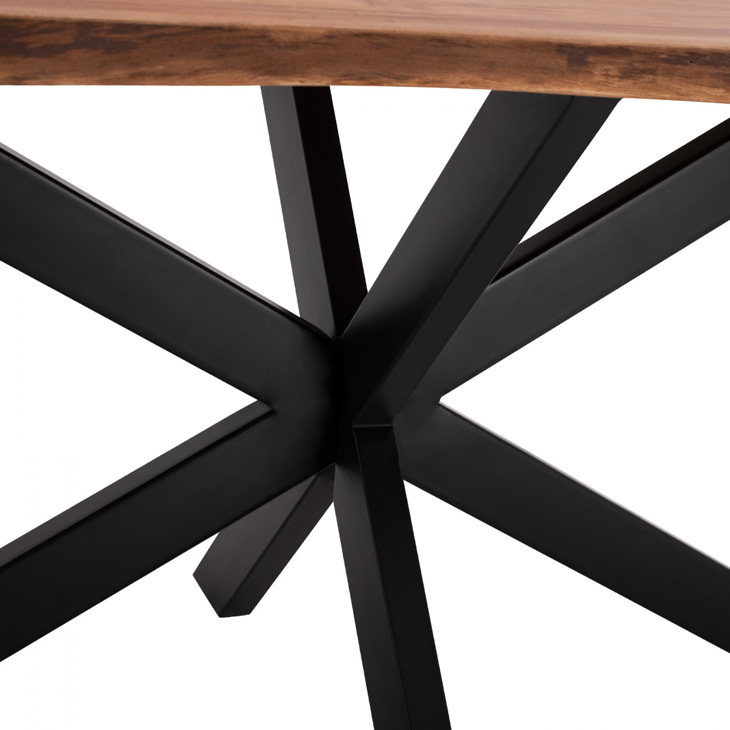 Трапезна маса MONTANA SUPERIOR естествен-черен цвят 160x90x77см