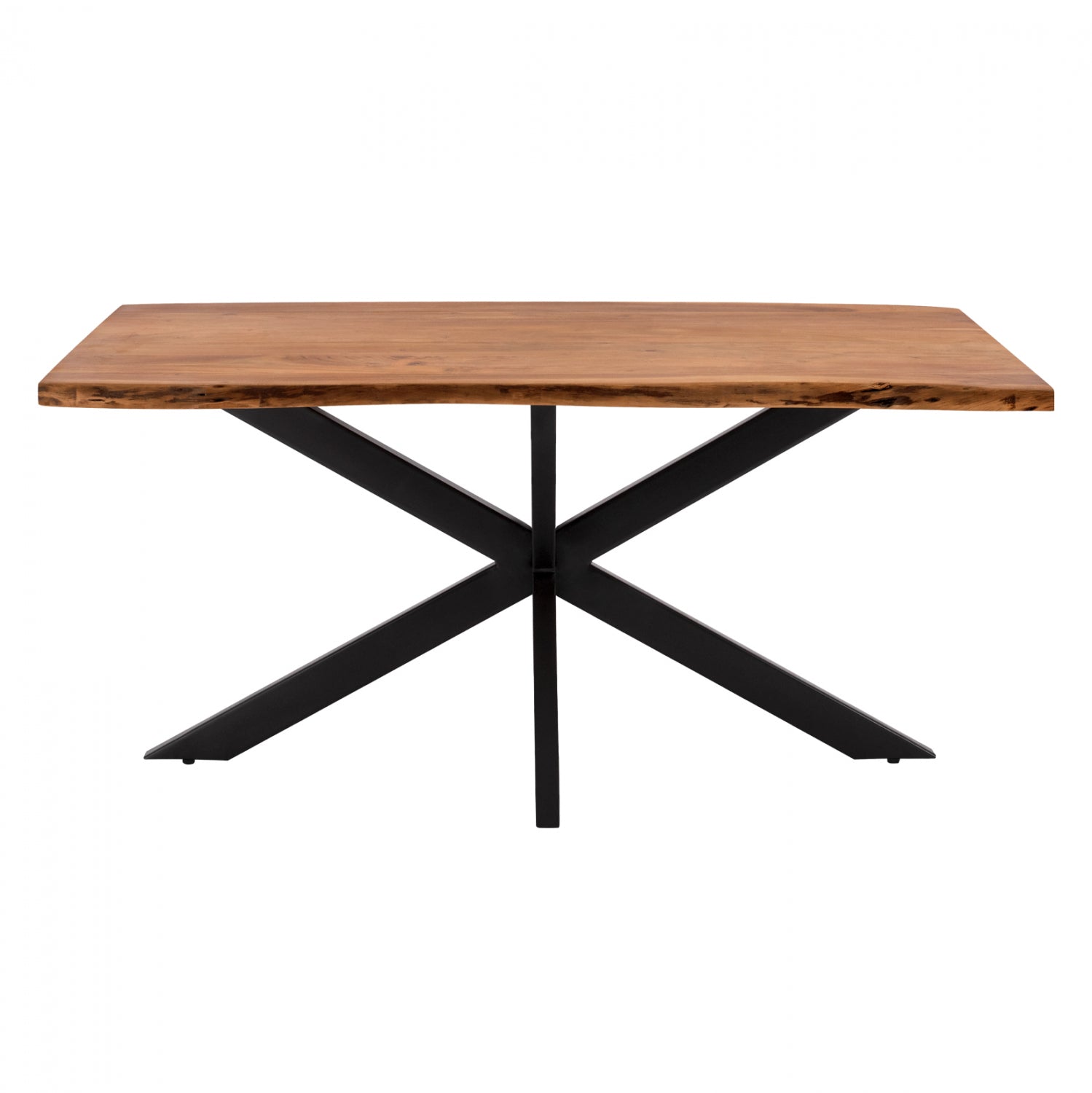 Трапезна маса MONTANA SUPERIOR естествен-черен цвят 160x90x77см