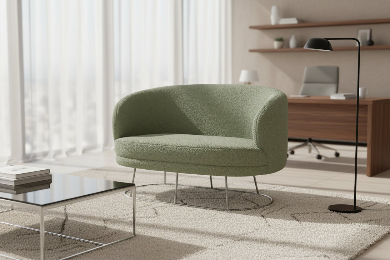 Канапе ARIEN букле зелен цвят 130x75x85