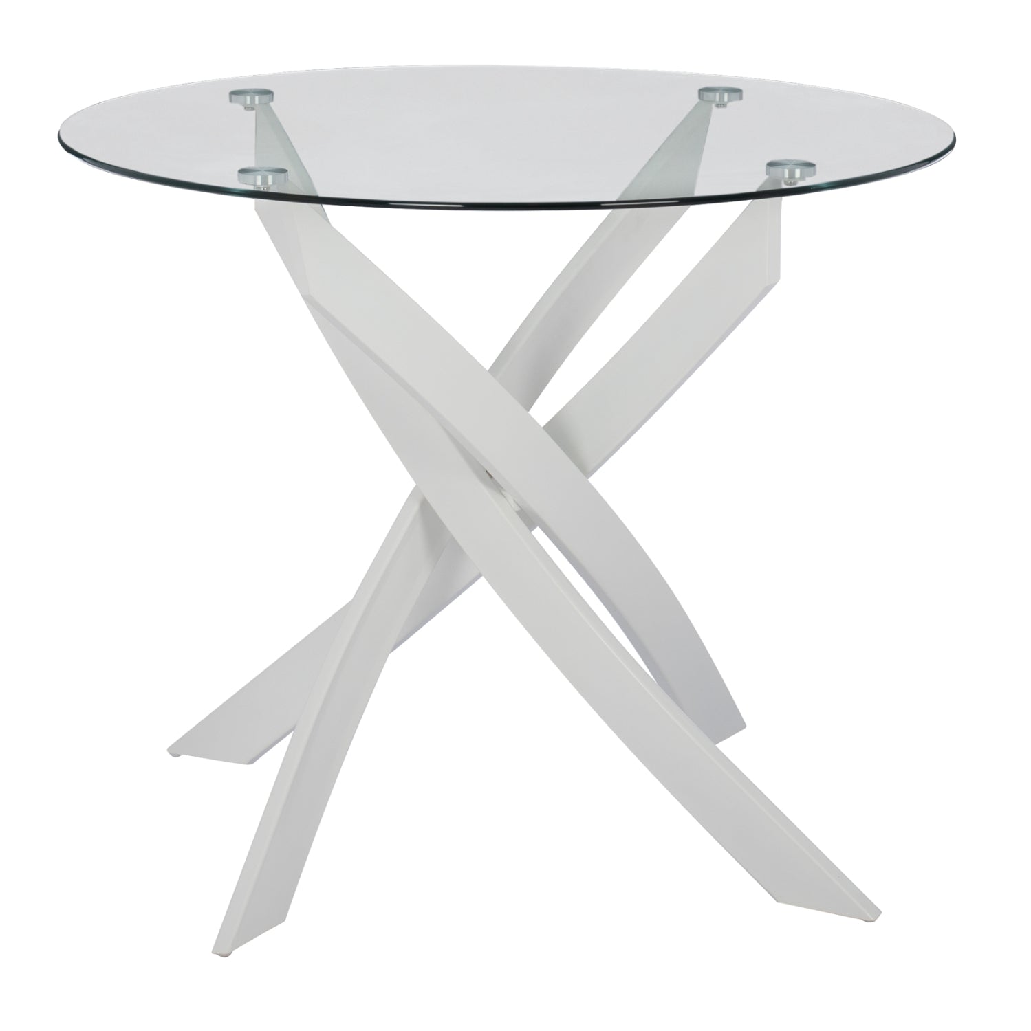 Трапезна маса  . JAFARU стъкло-метал  Φ90X75см