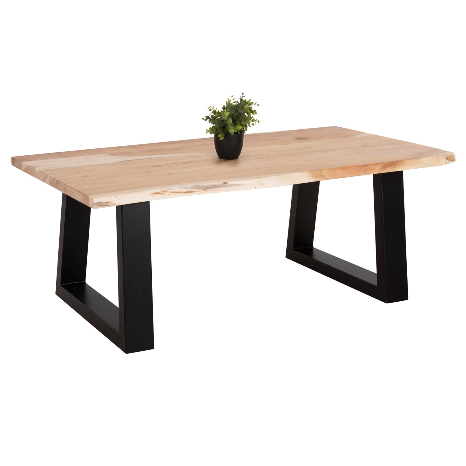 Холна маса София естествен -черен цвят 115x65x45см