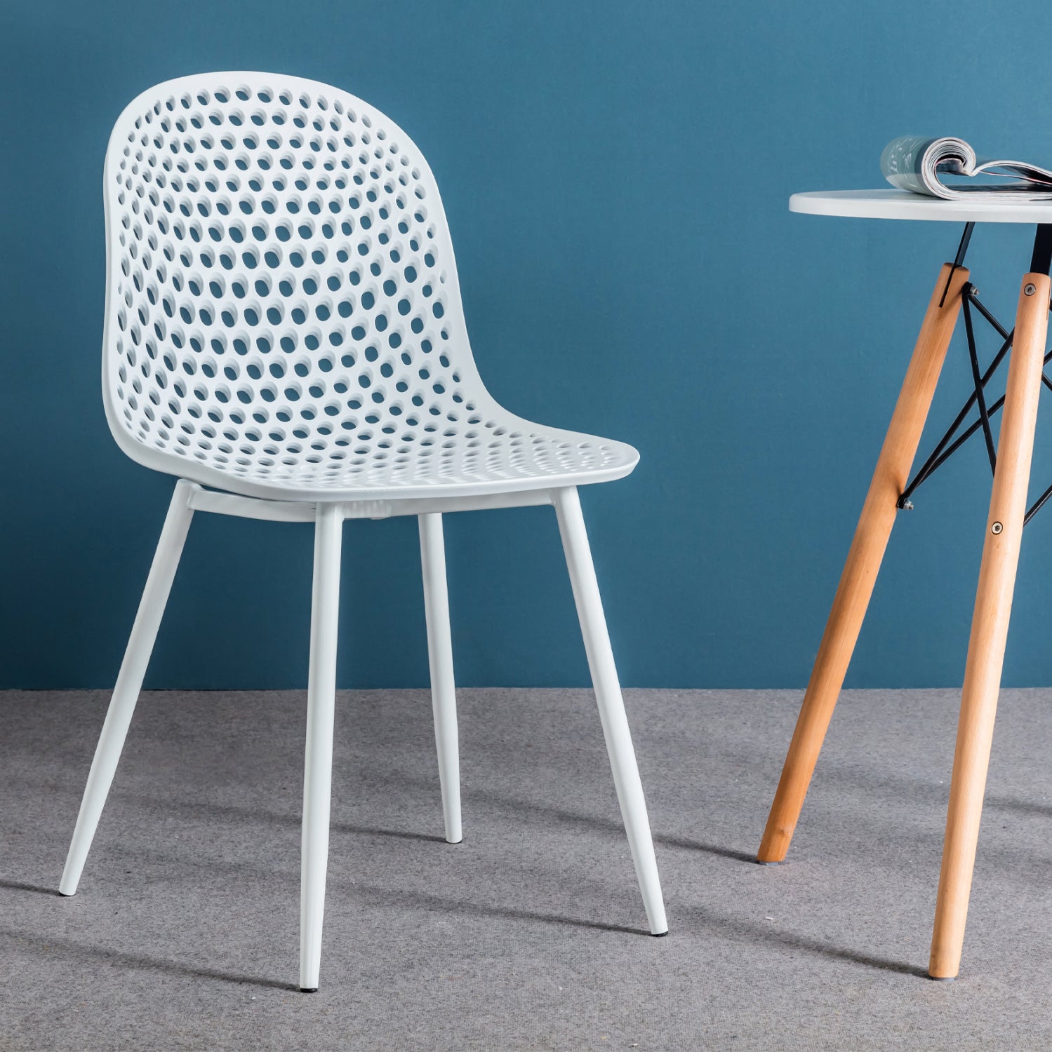 Стол MILANA бял цвят полипропилен 45X51X84