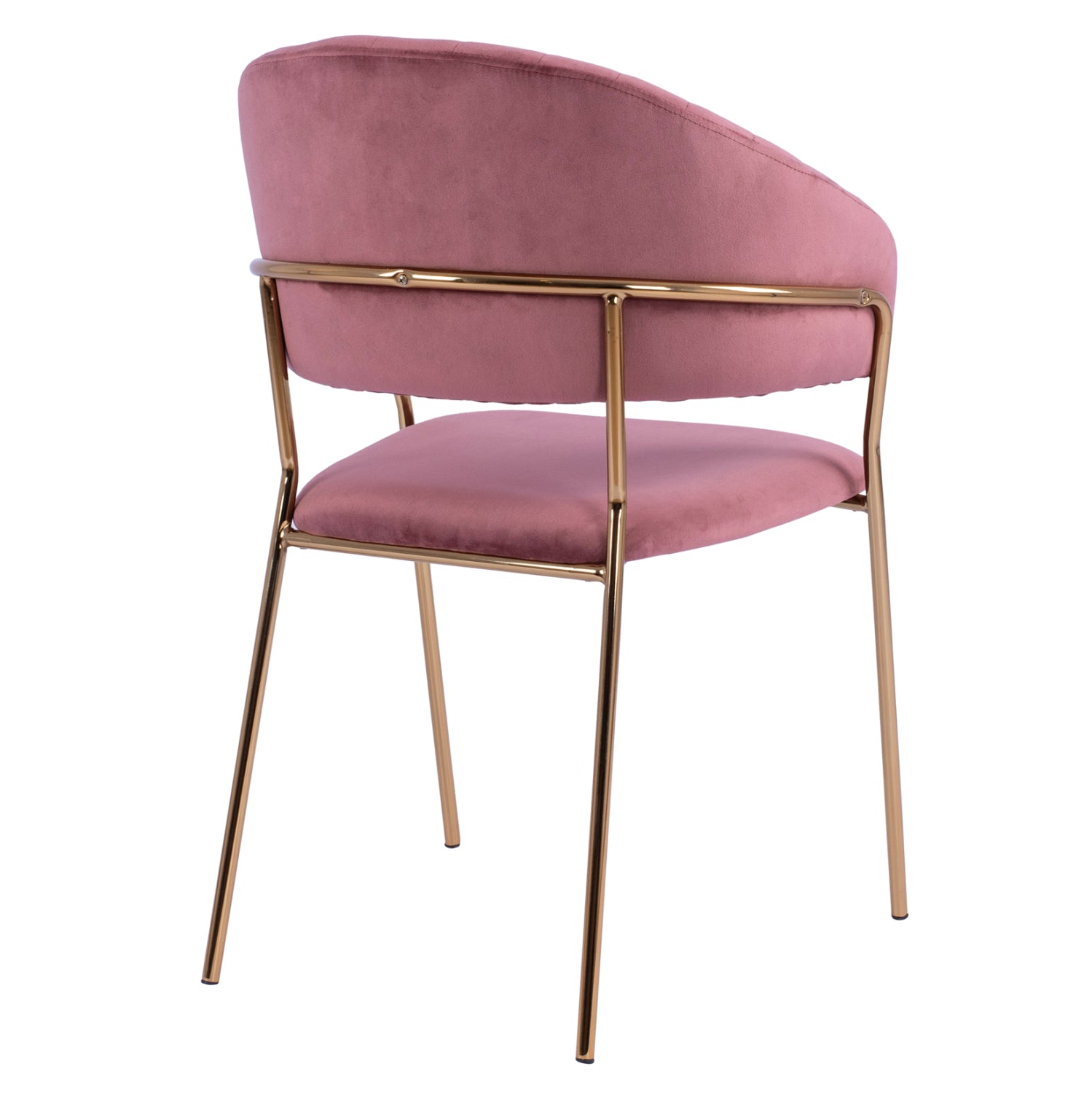 Кресло Теодор златисти крака - розово