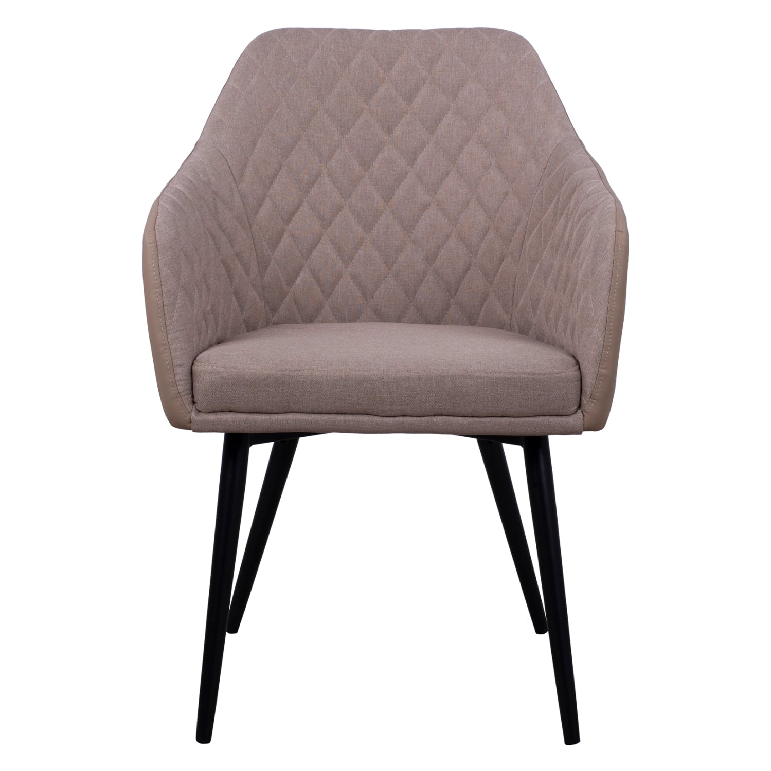 Кресло Чарли дамаска цвят черен-бежов  52x60x89