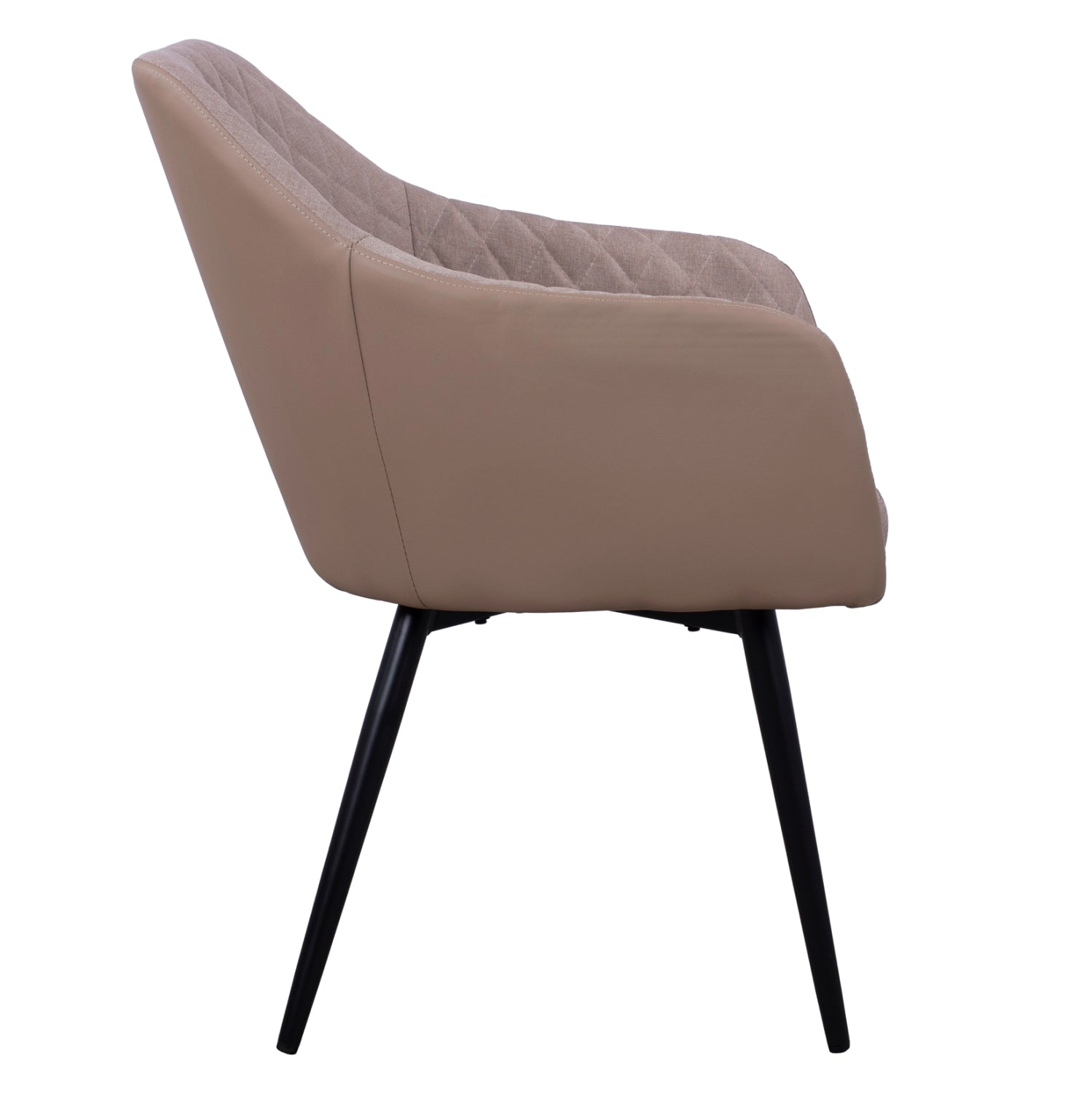 Кресло Чарли дамаска цвят черен-бежов  52x60x89