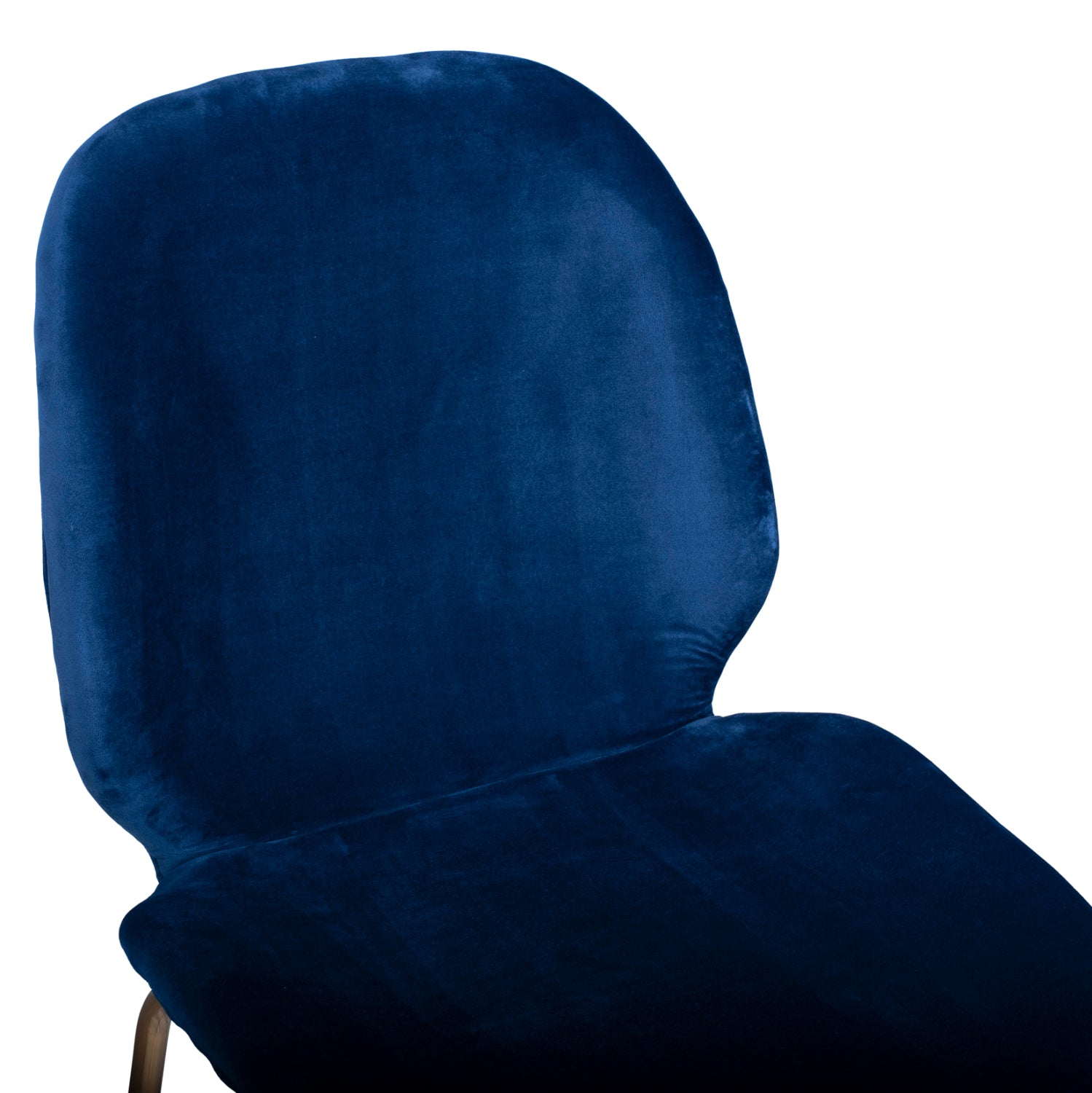 Средно висока табуретка Нора  с метална рамка в синьо кадифе и златисто, 48x61x103 см