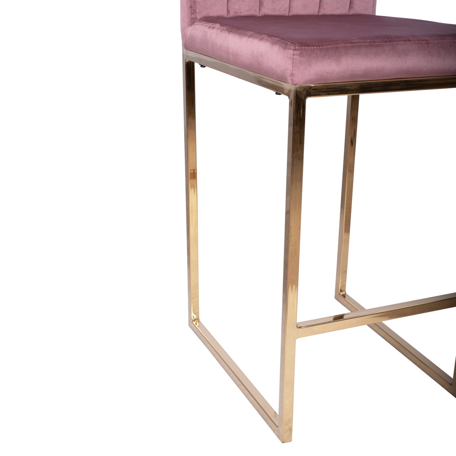 Бар стол PIPER голд розов цвят