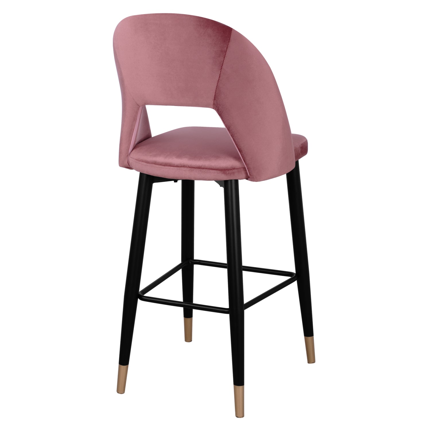 Бар стол HARPER  кадифе розов цвят 50x51x111