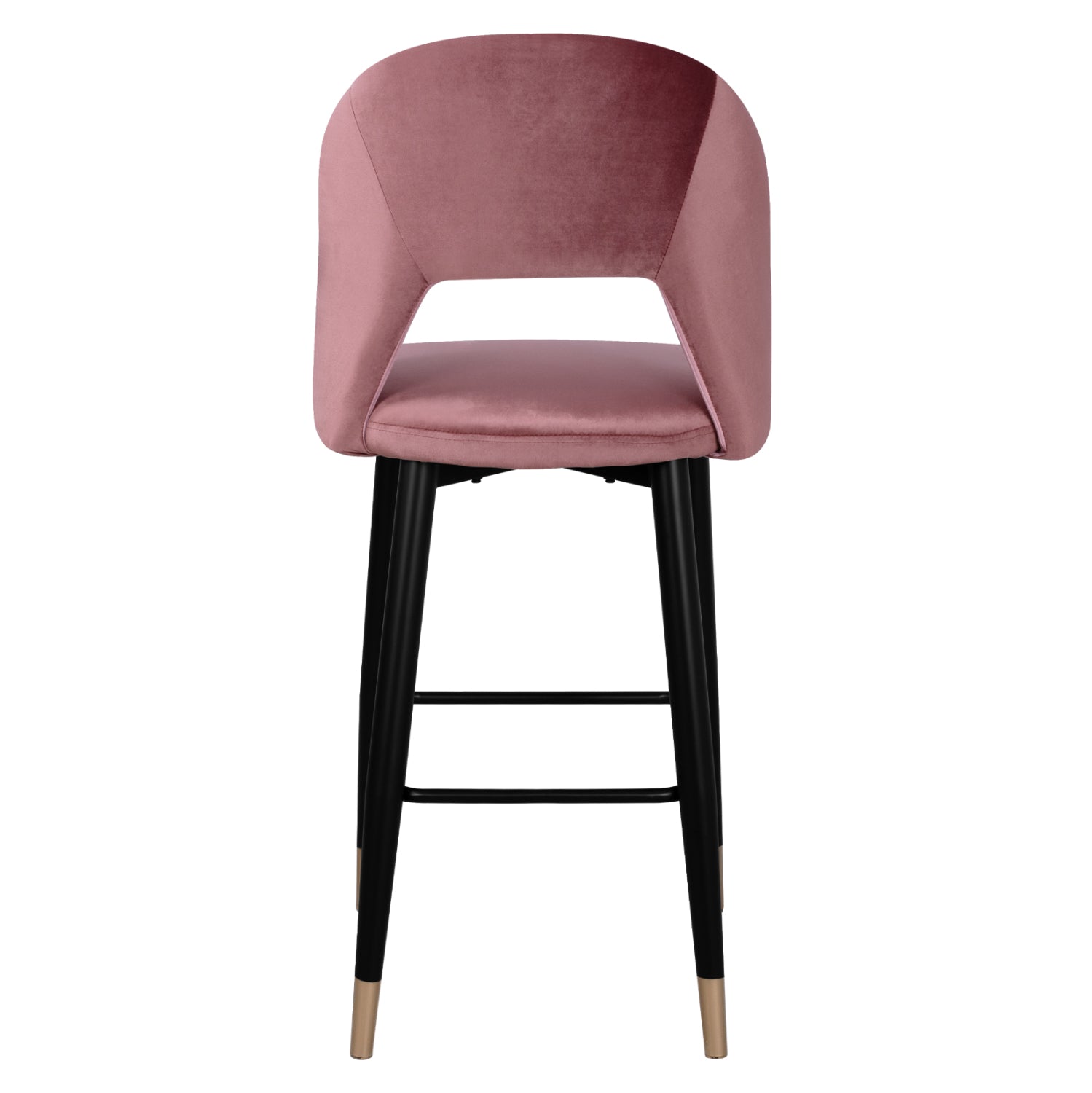 Бар стол HARPER  кадифе розов цвят 50x51x111