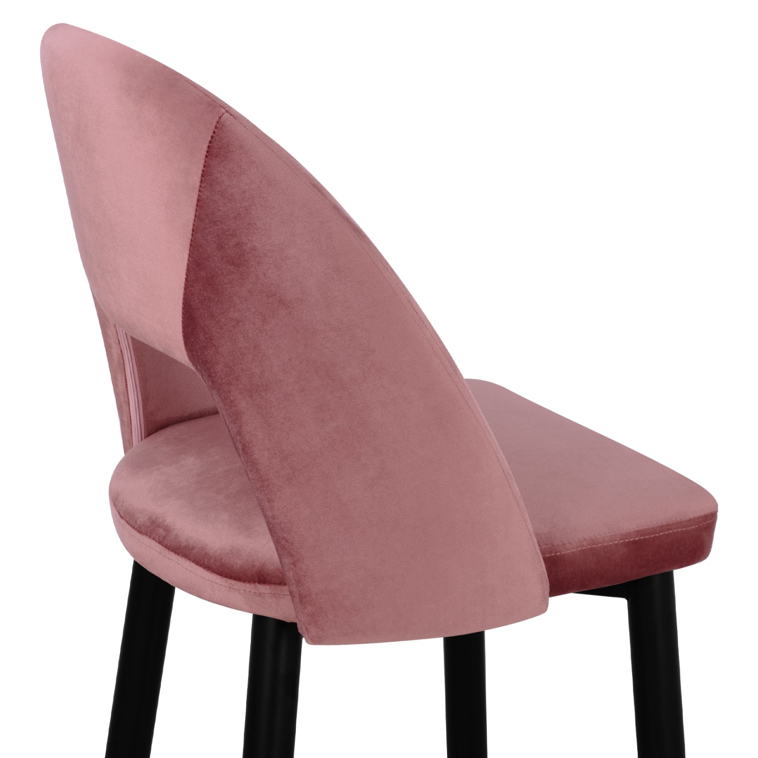 Бар стол HARPER  кадифе розов цвят 50x51x111