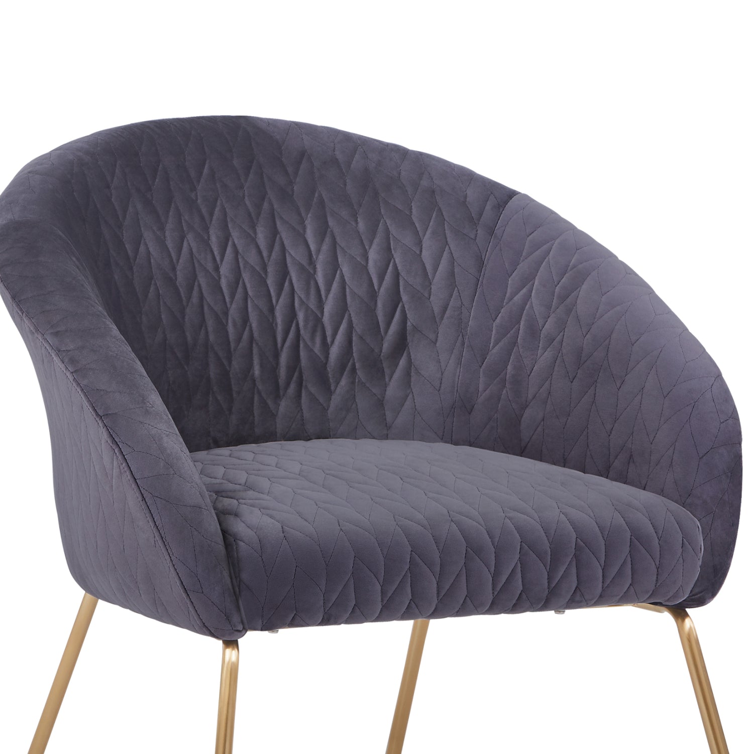 Кресло Джойс голд сив цвят 80X76X75