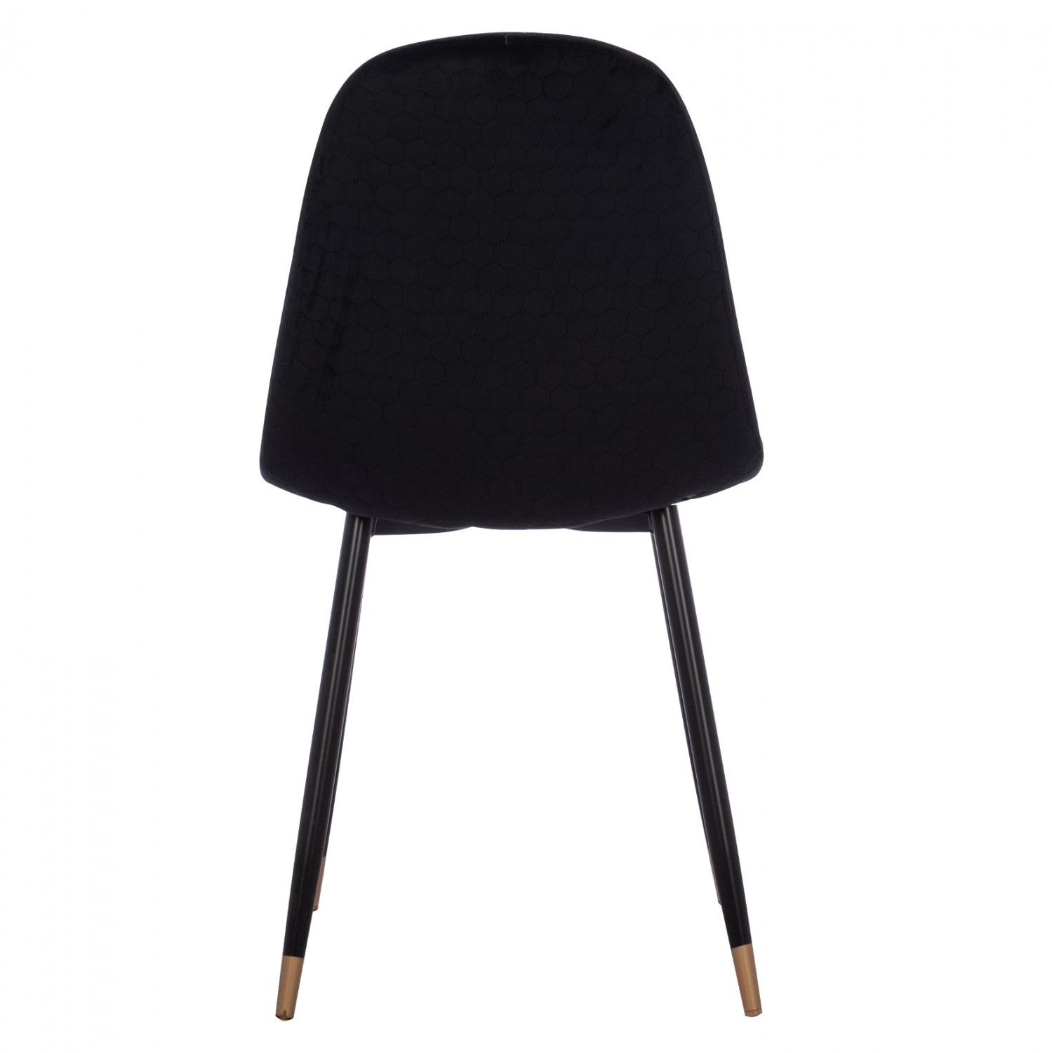 Стол Люсил кадифе черен цвят  45X56X81