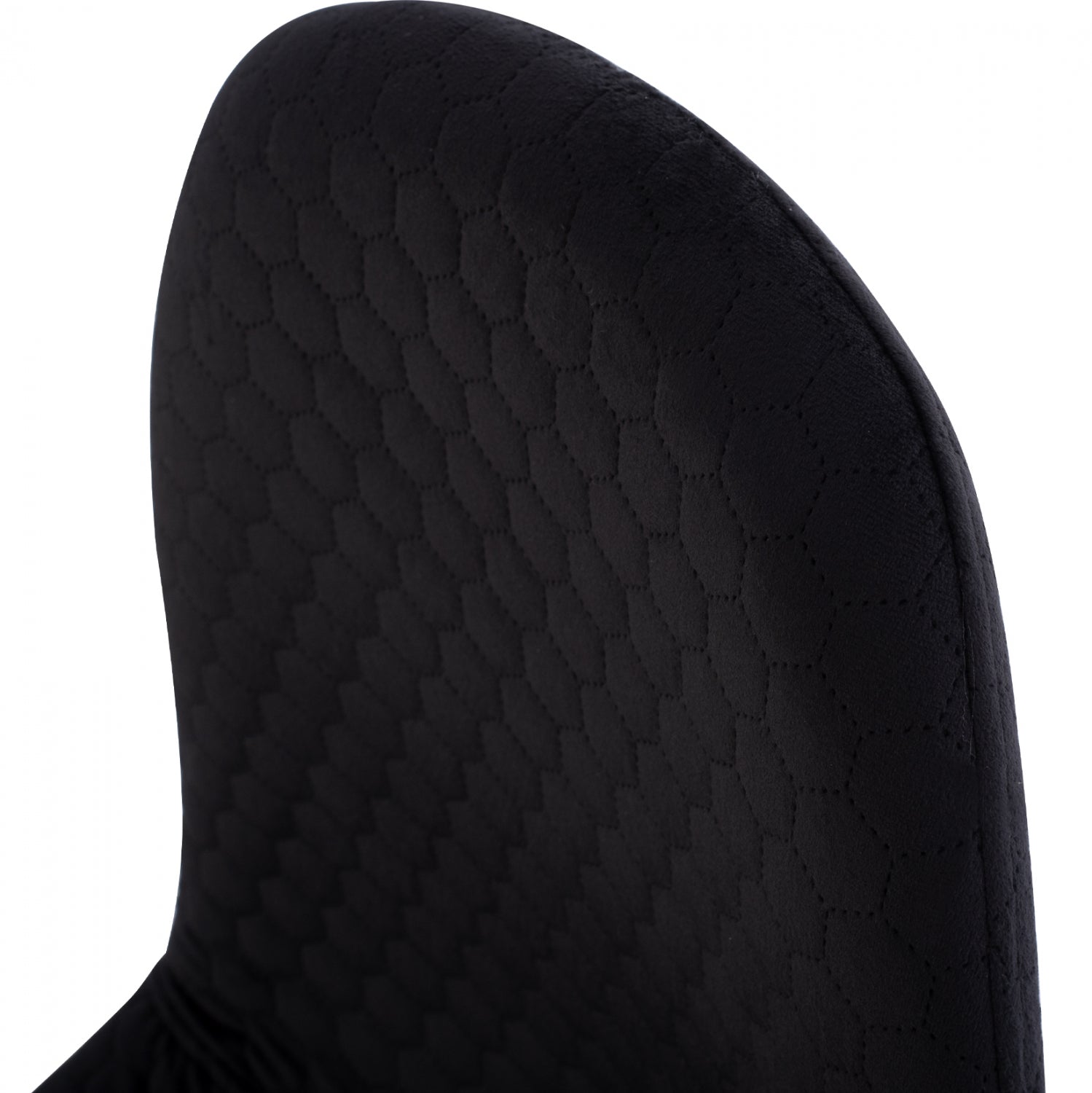 Стол Люсил кадифе черен цвят  45X56X81